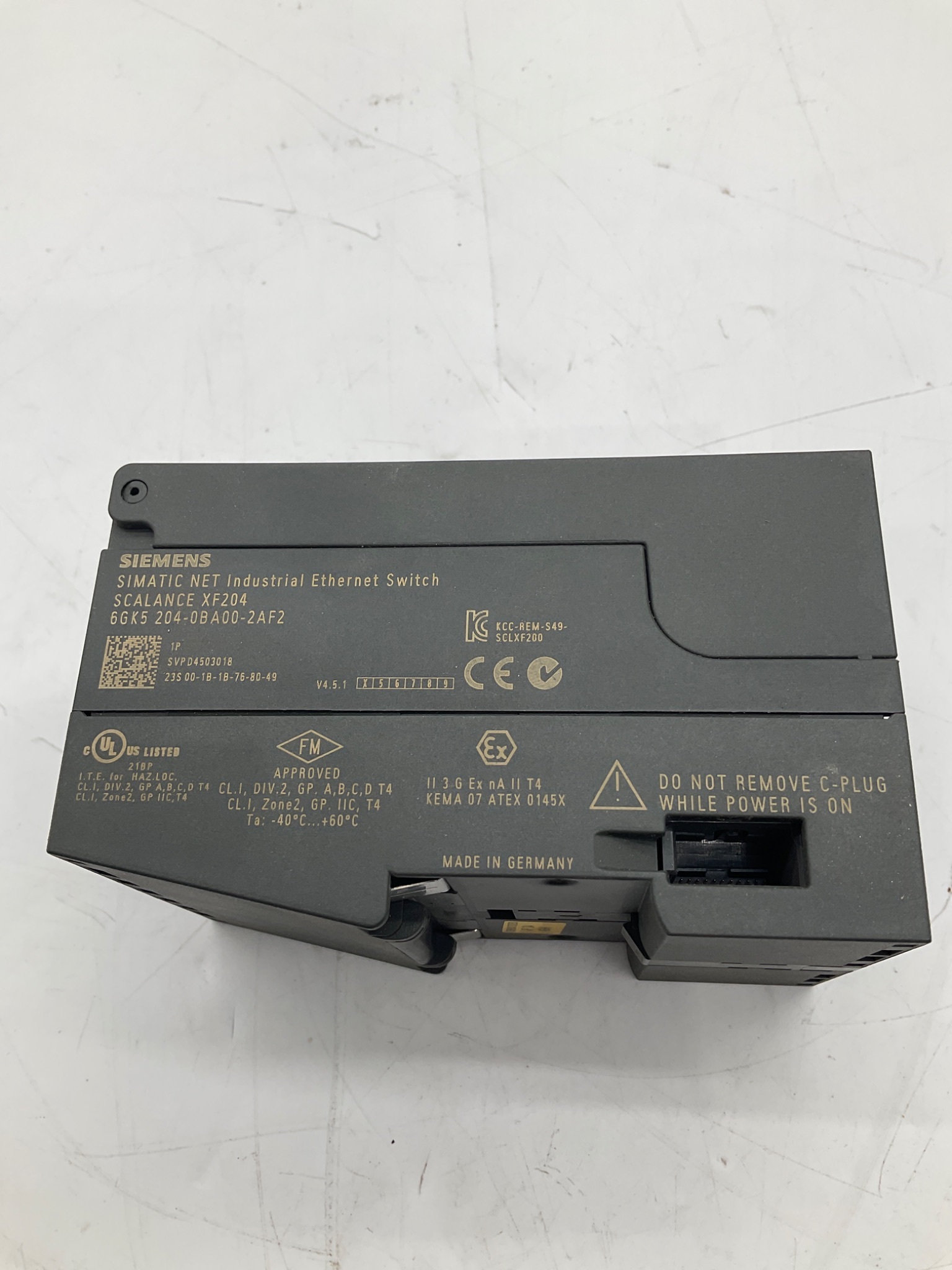 SIEMENS 6GK5204-0BA00-2AF2 SCALANCE XF204 Industrial Ethernet Switch USED 2
