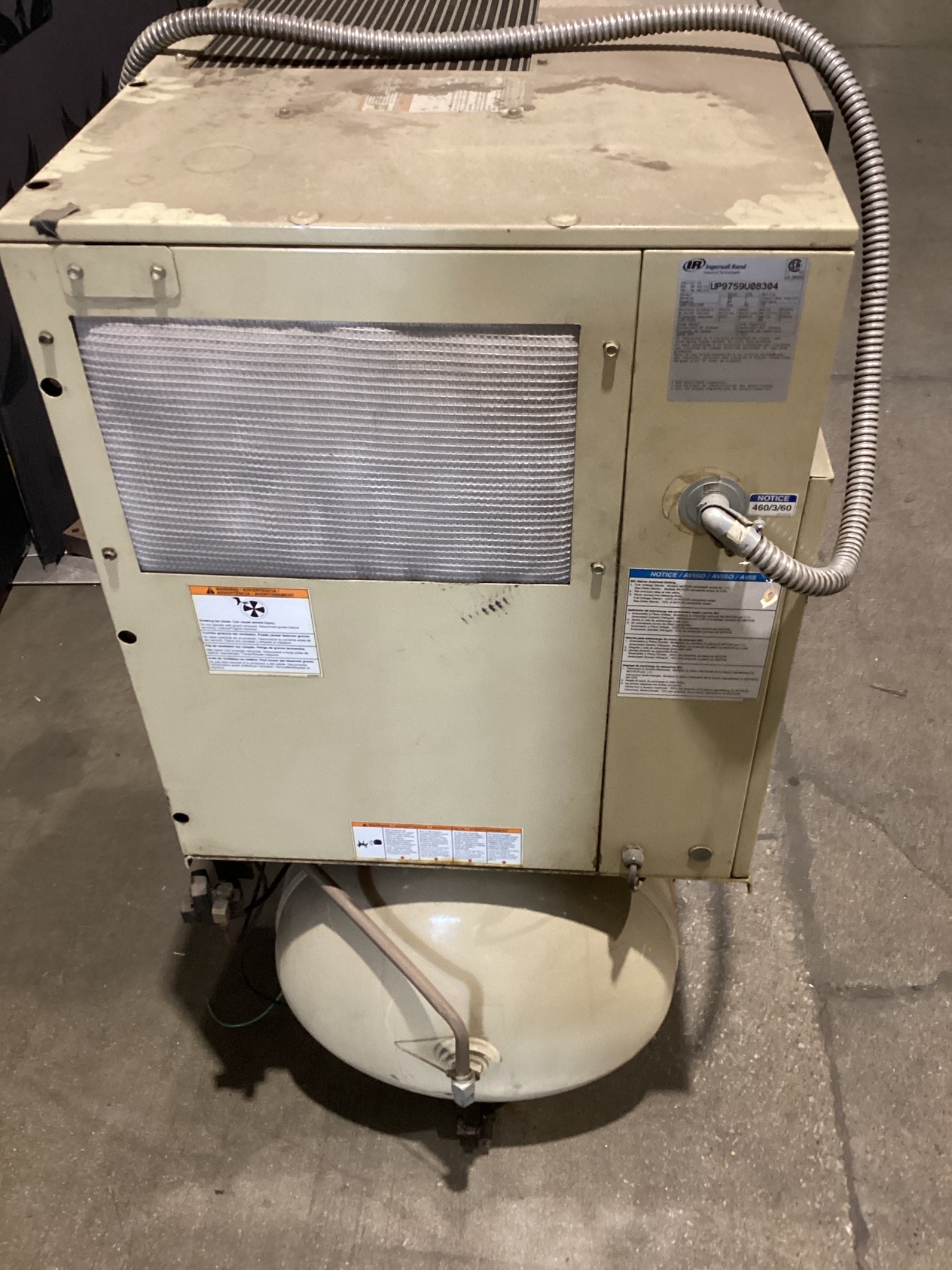 INGERSOLL RAND UP6-15C-125 Rotary Screw Air Compressor USED 3
