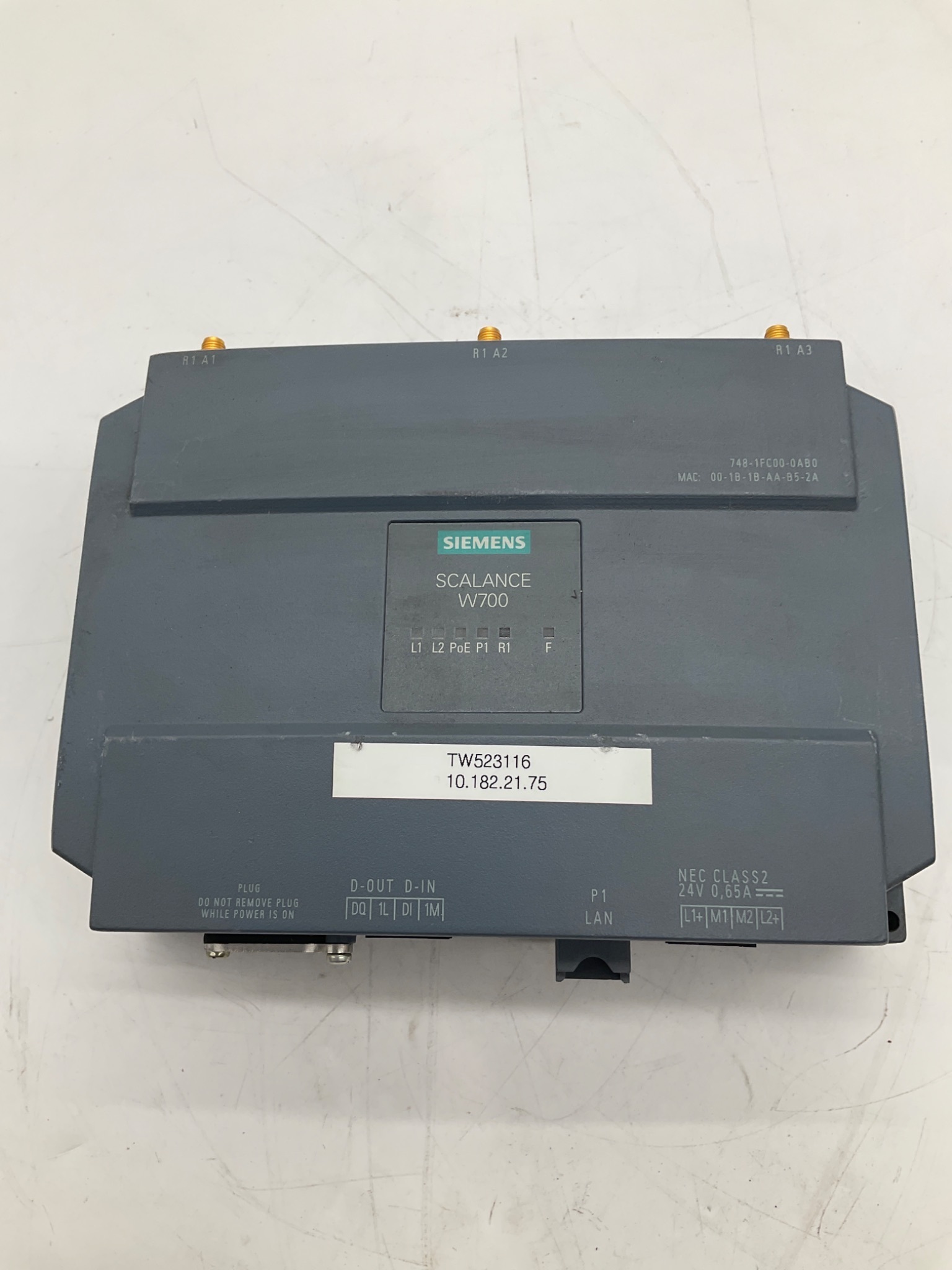 SIEMENS 1P 6GK5748-1FC00-0AB0 SCALANCE W748-1 IWLAN Client Module USED 2