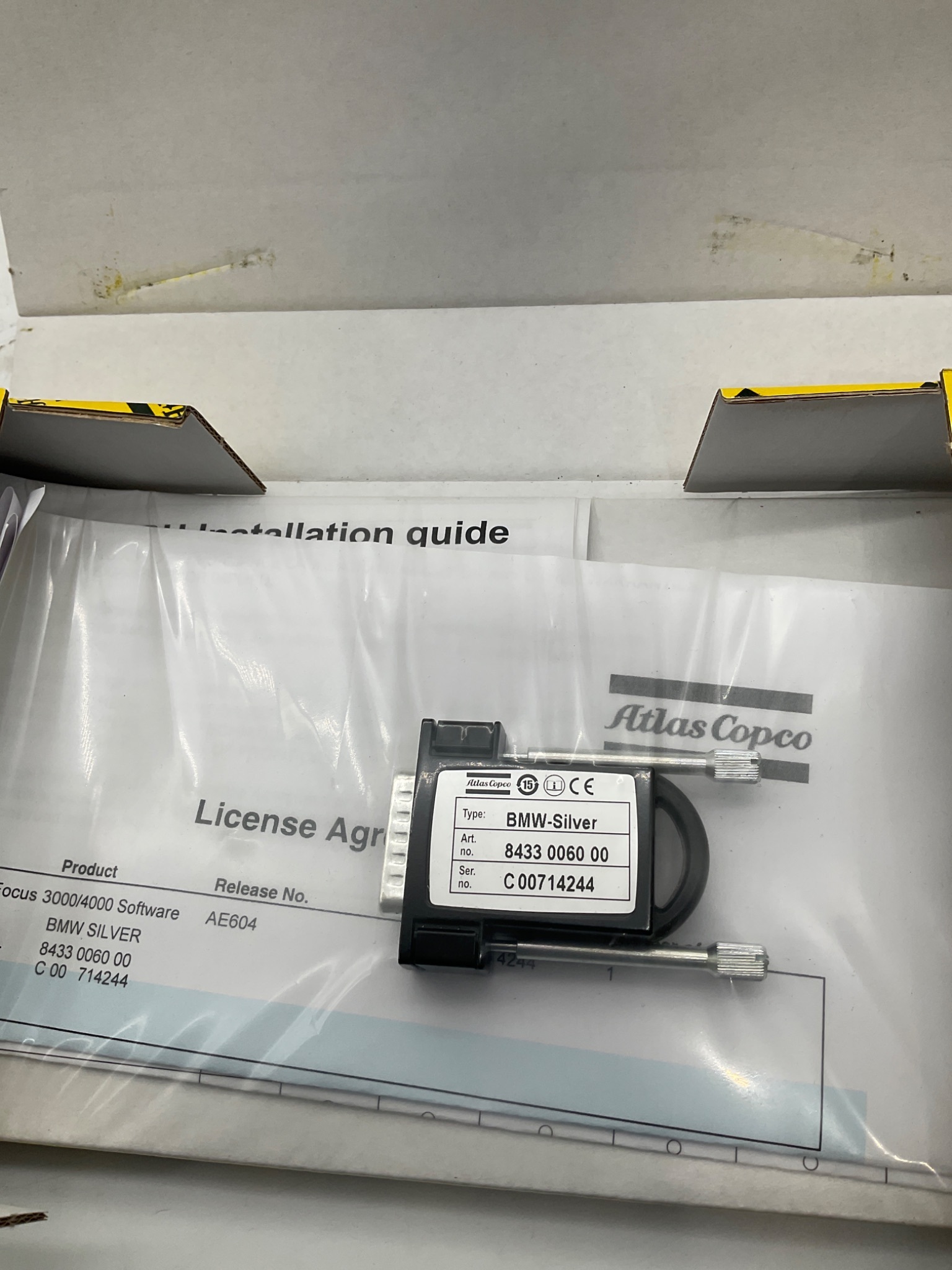 Atlas Copco 8433 0060 00 BMW Silver Software Dongle NEW 2