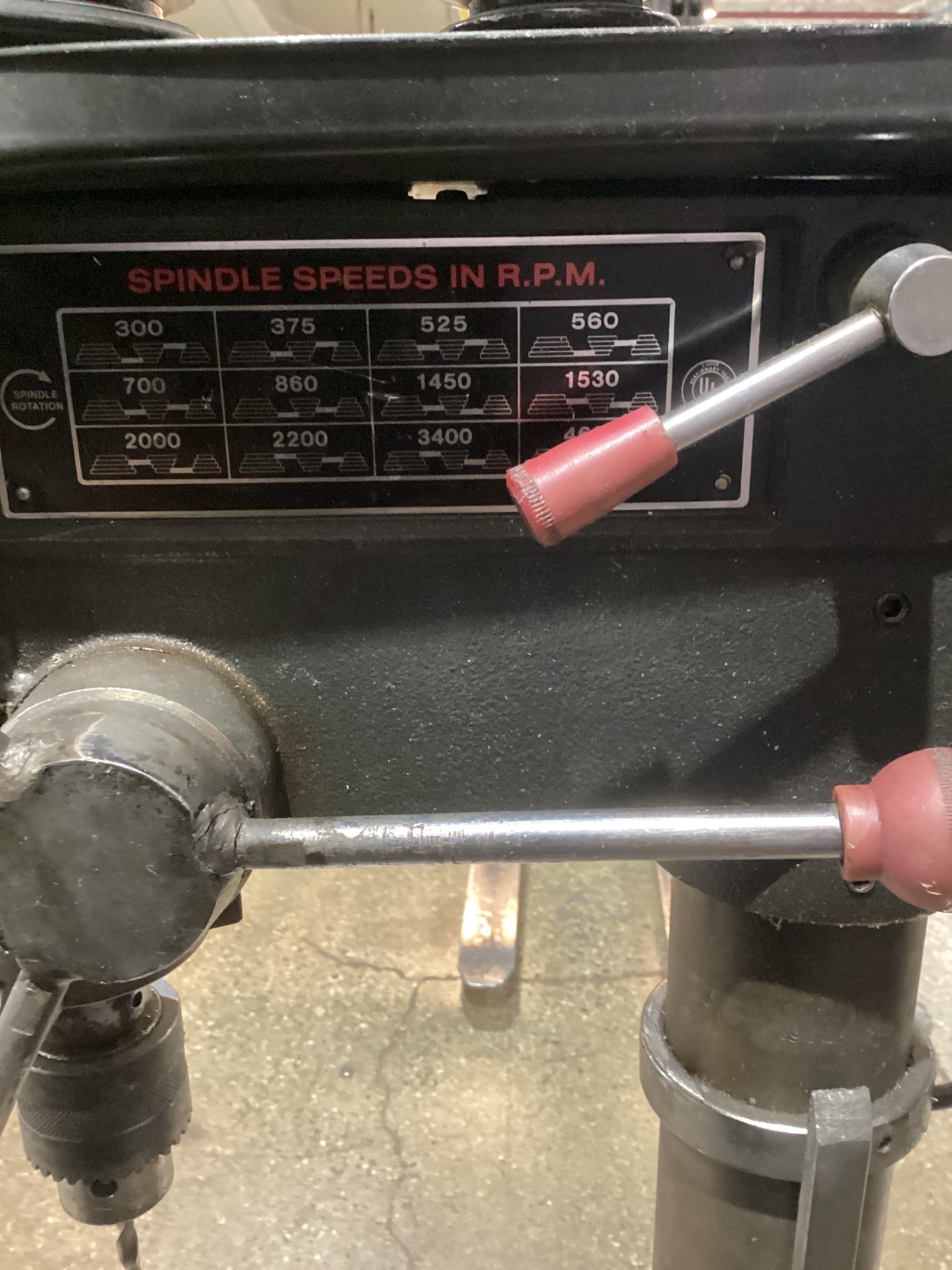 SEARS ROEBUCKS 113.213850 15" Floor Drill Press 12-Speed 1/2HP USED 6