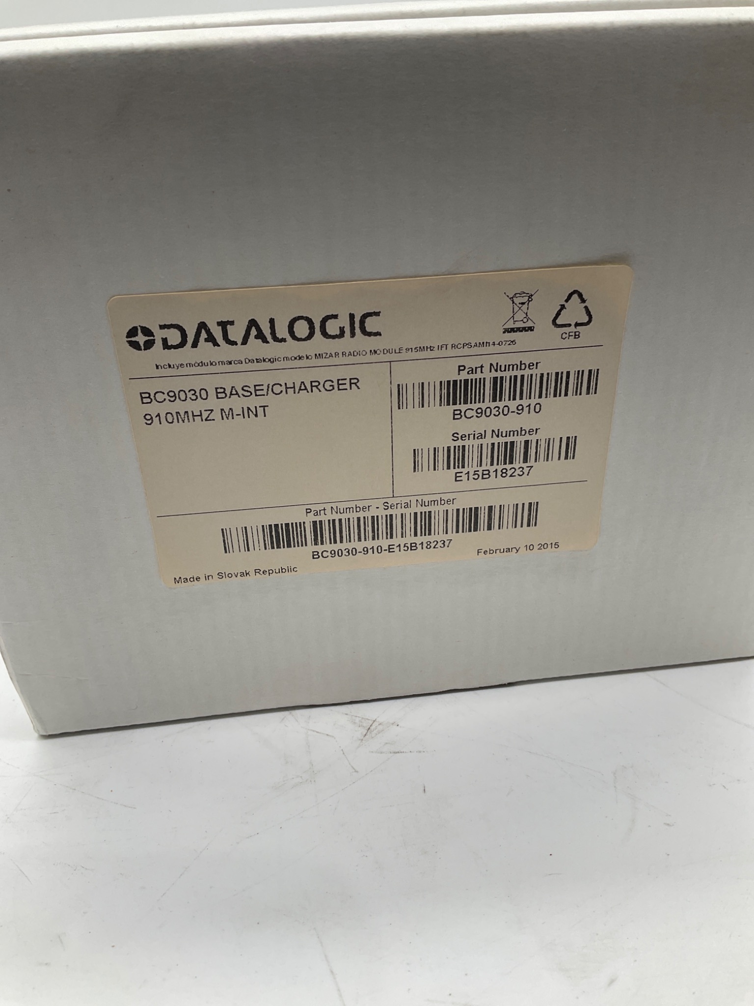 Datalogic BC9030-910 Base/Charger 910MHz M-INT NEW 0