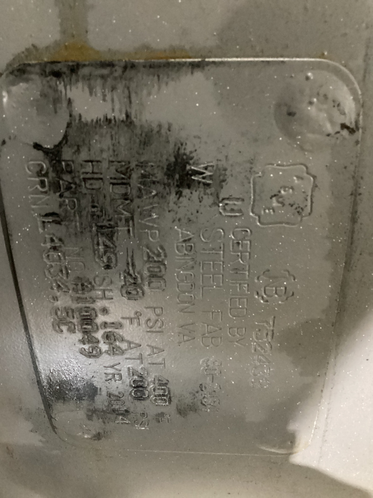 Steel Fab A10049 Horizontal Air Receiver Tank USED 1