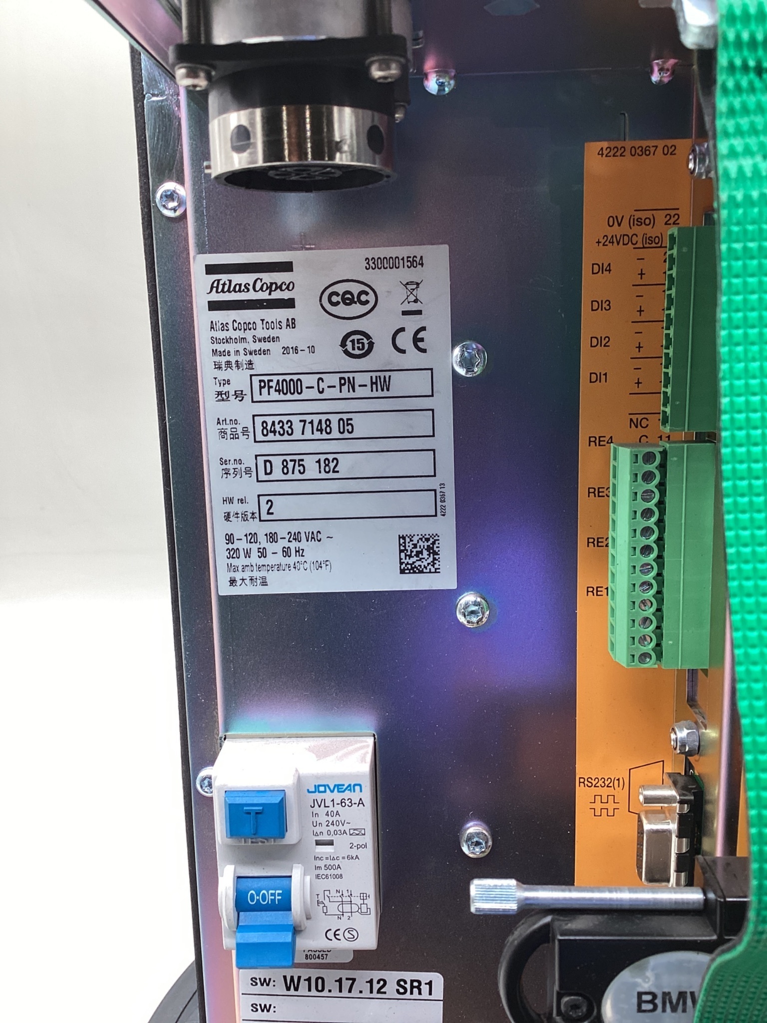 Atlas Copco PF4000-C-PN-HW Power Focus 4000 Controller USED 4