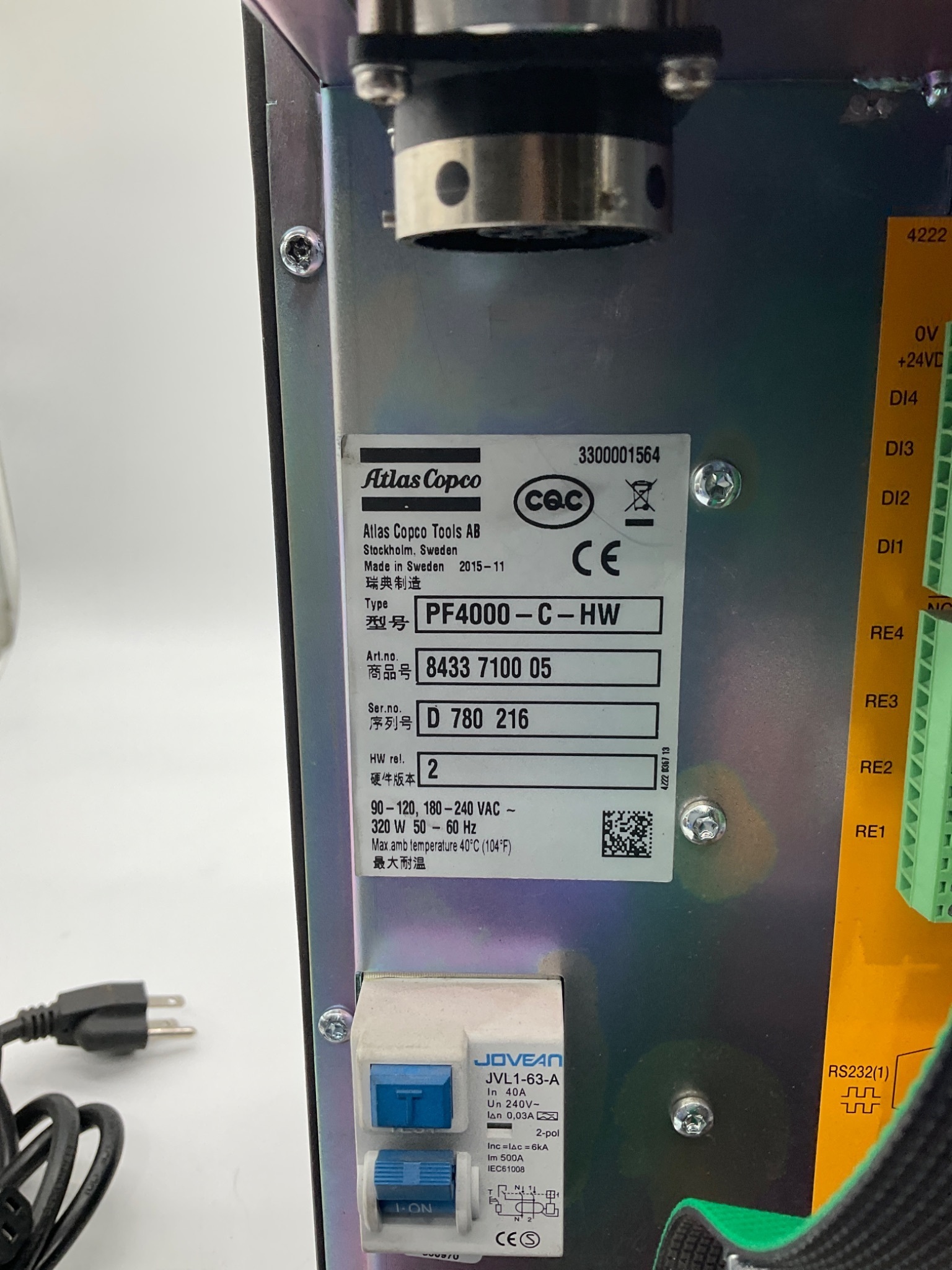 Atlas Copco PF4000-C-HW Power Focus 4000 Controller USED 1
