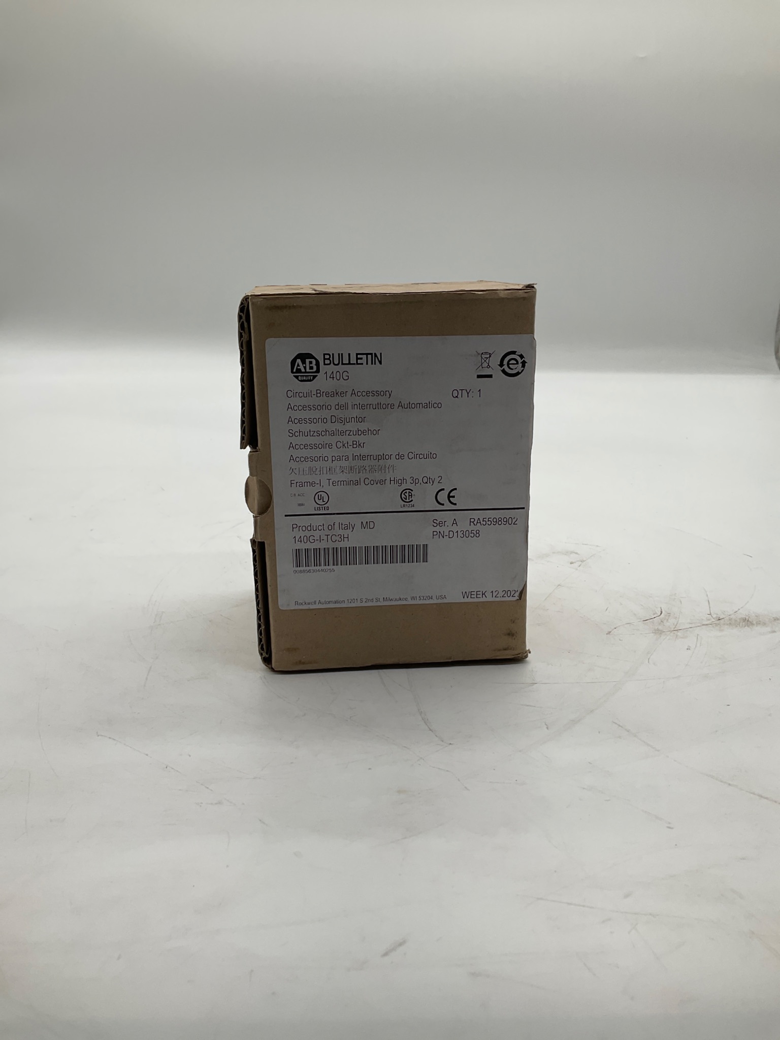 Allen-Bradley 140G-I-TC3H Frame I High Terminal Cover 3-Pole (Qty 2) NEW 0