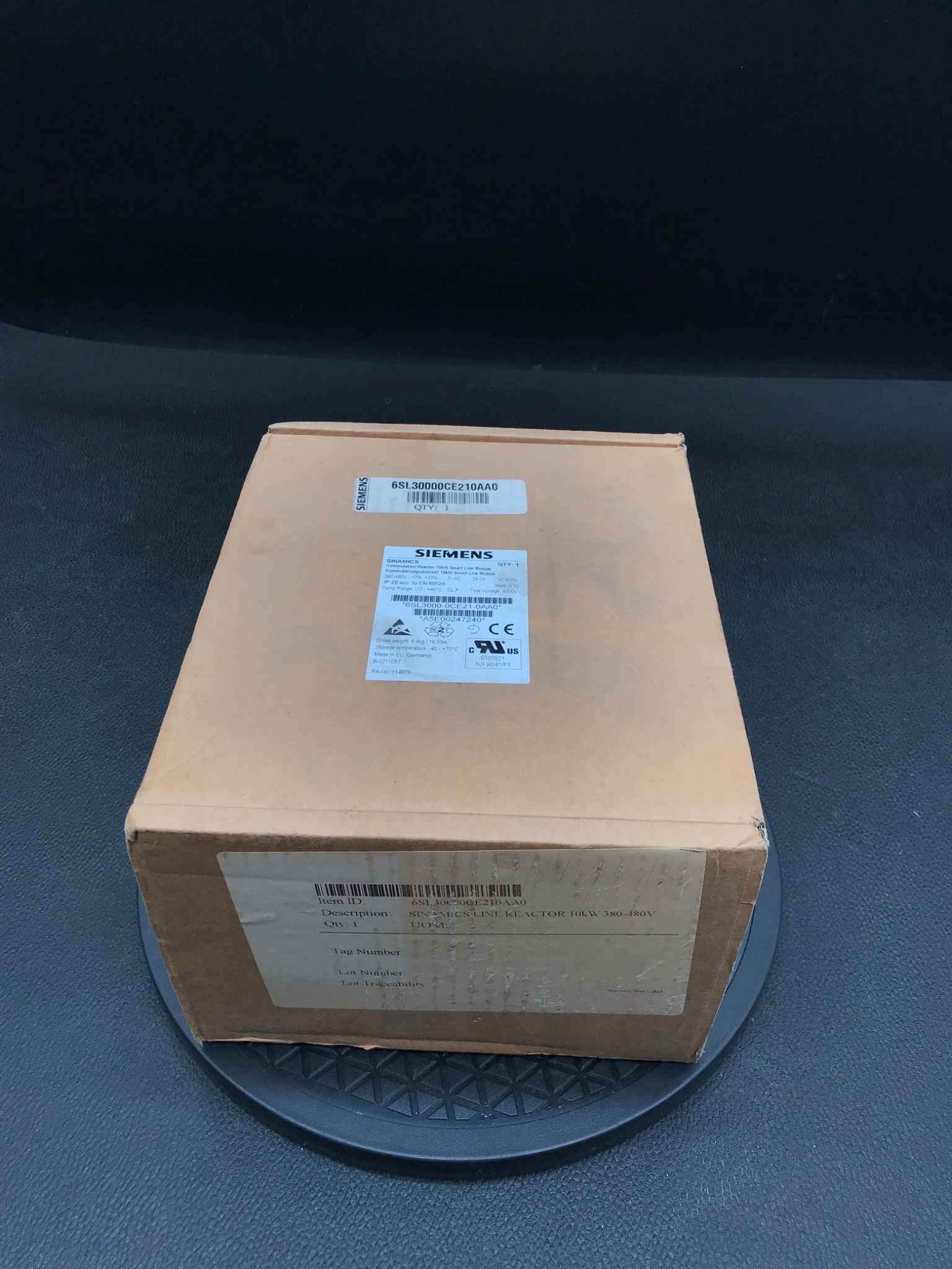 Siemens 6SL3000-0CE21-0AA0 SINAMICS Line Reactor 10kW 380-480V NEW 0