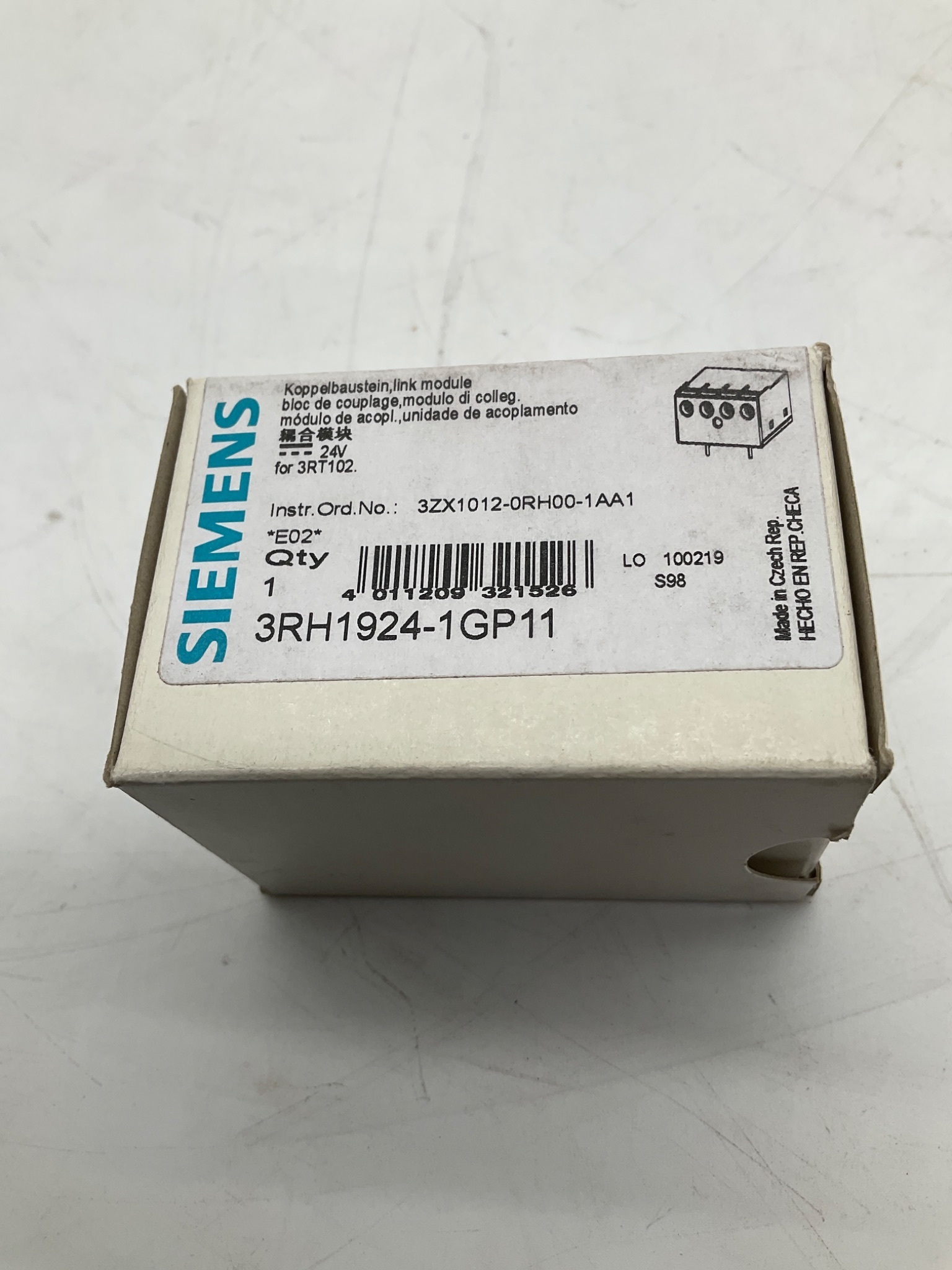 Siemens 3RH1924-1GP11 Link Module 24V For 3RT102 NEW 2