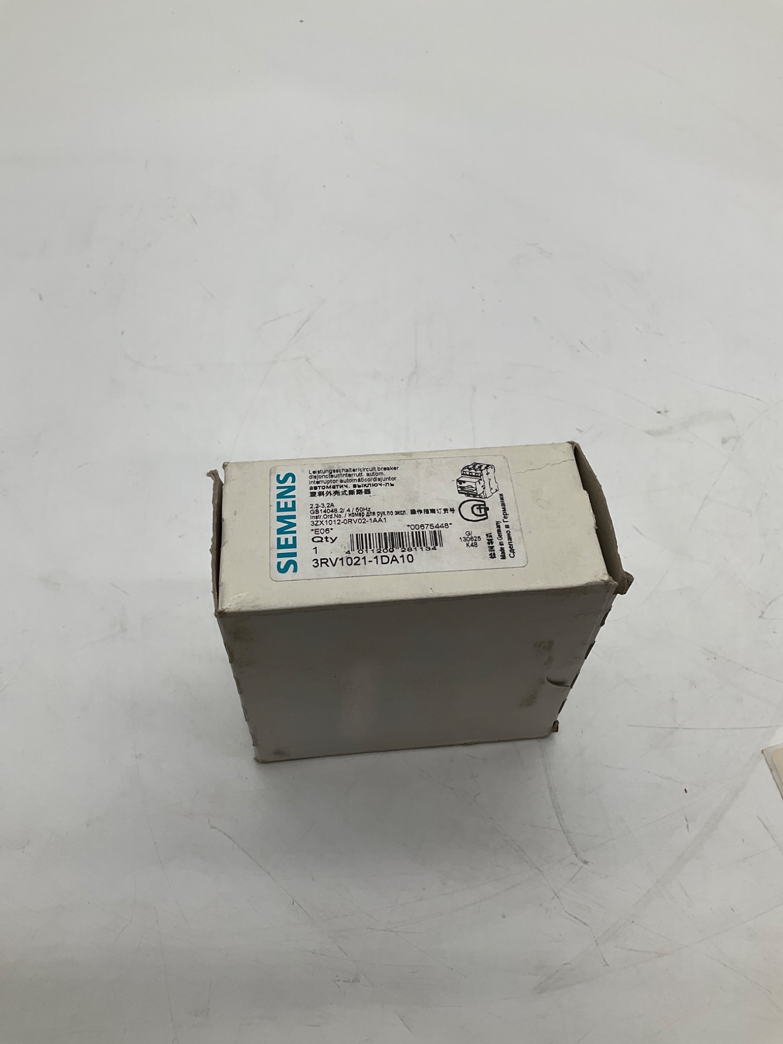 SIEMENS 3RV1021-1DA10 SIRIUS Motor Protection Circuit Breaker NEW 1