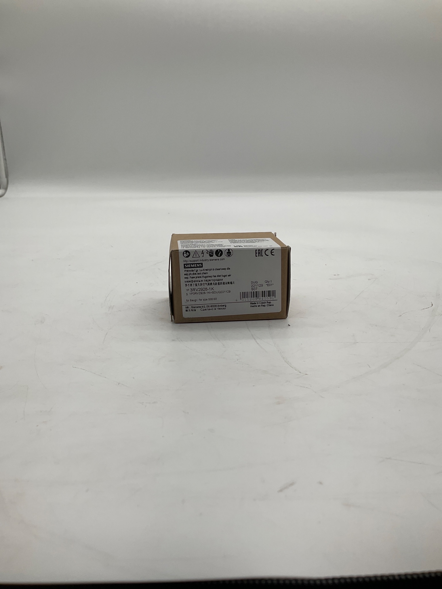 SIEMENS 3RV2928-1K Phase Barrier For 3RV2 S00/S0 Motor Protection Breakers NEW 0