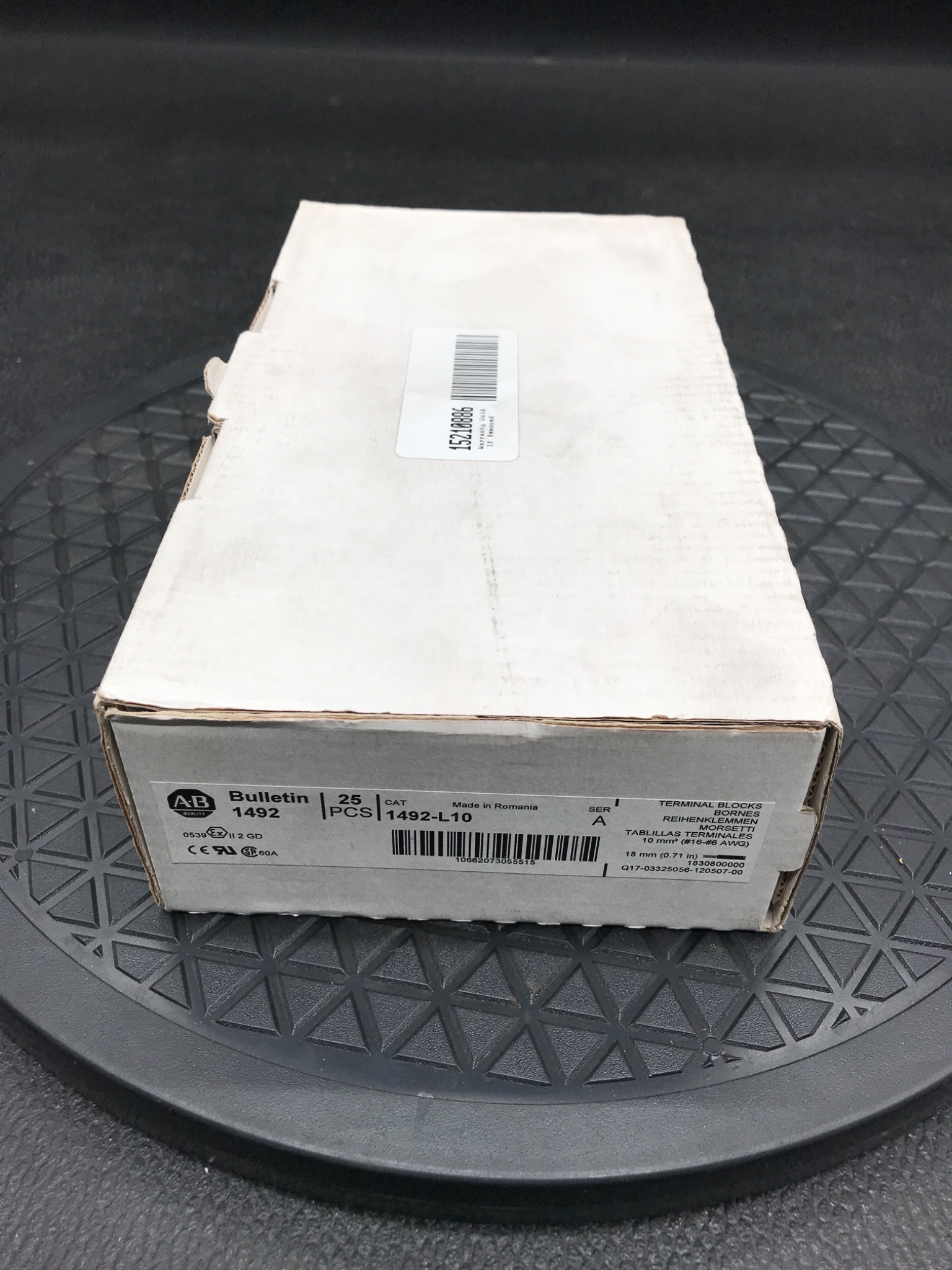 ALLEN-BRADLEY 1492-L10 Feed-Through Terminal Block Series A (Lot Of 25) NEW 3