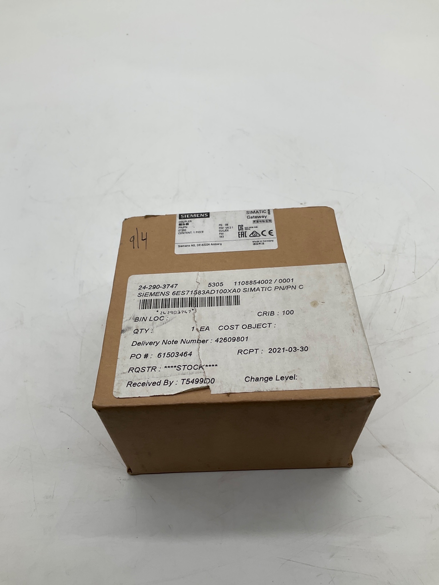 SIEMENS 6ES7 158-3AD10-0XA0 SIMATIC ET 200SP PN/PN Coupler NEW 0