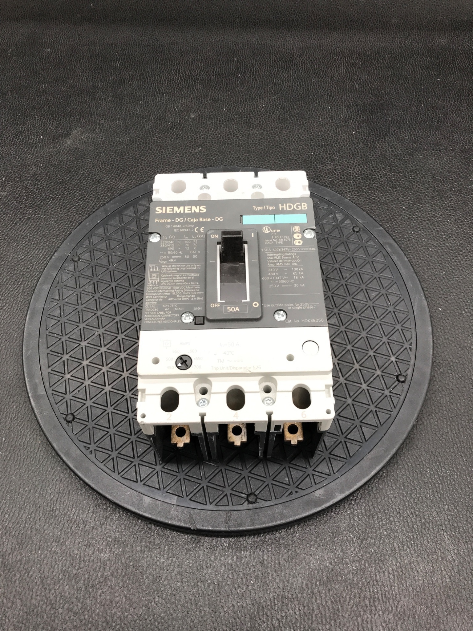 SIEMENS 3VL2515-3RR30-0AA0 50A 3-Pole Molded Case Circuit Breaker USED 0