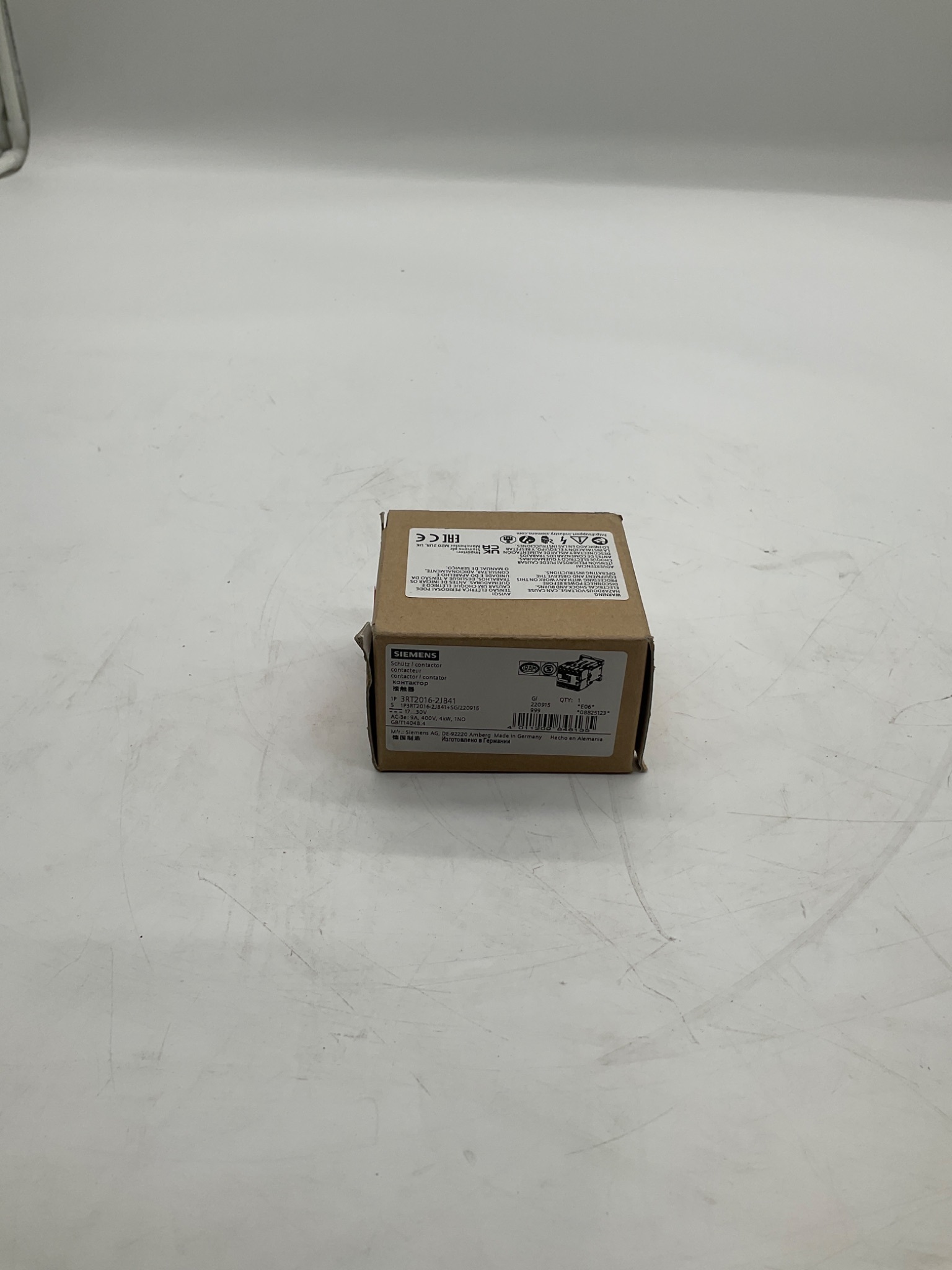 SIEMENS 3RT2016-2JB41 SIRIUS Contactor 9A 17-30VDC 1NO NEW 0
