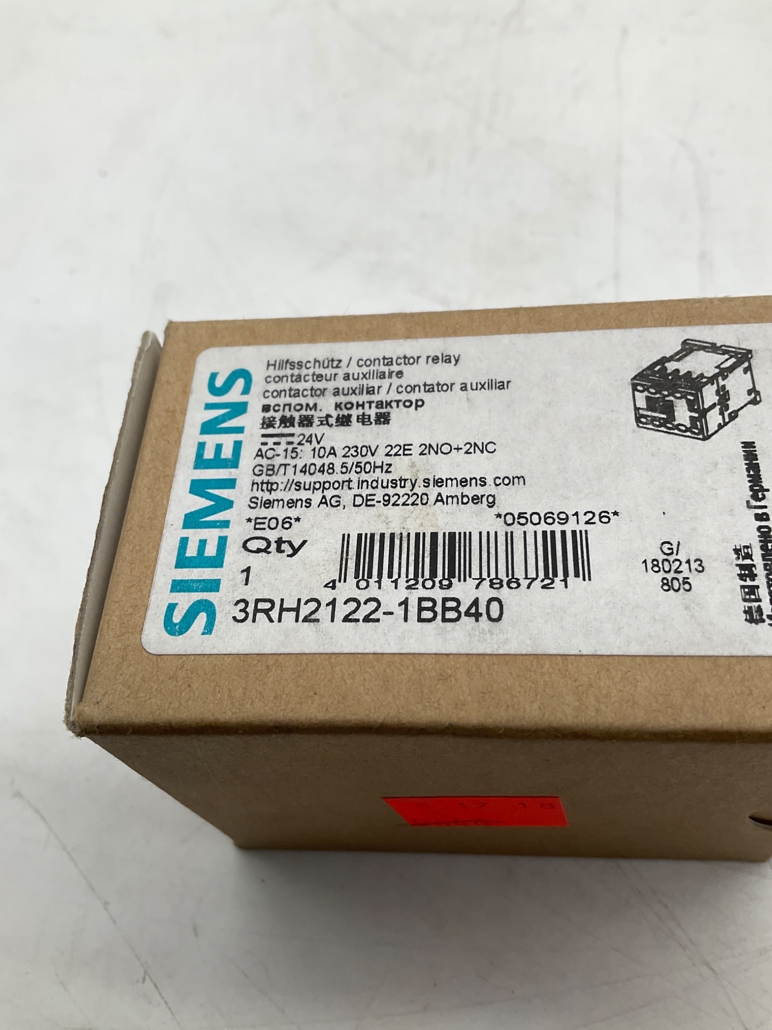 SIEMENS 3RH2122-1BB40 SIRIUS Control Relay 2NO+2NC 24VDC NEW 2