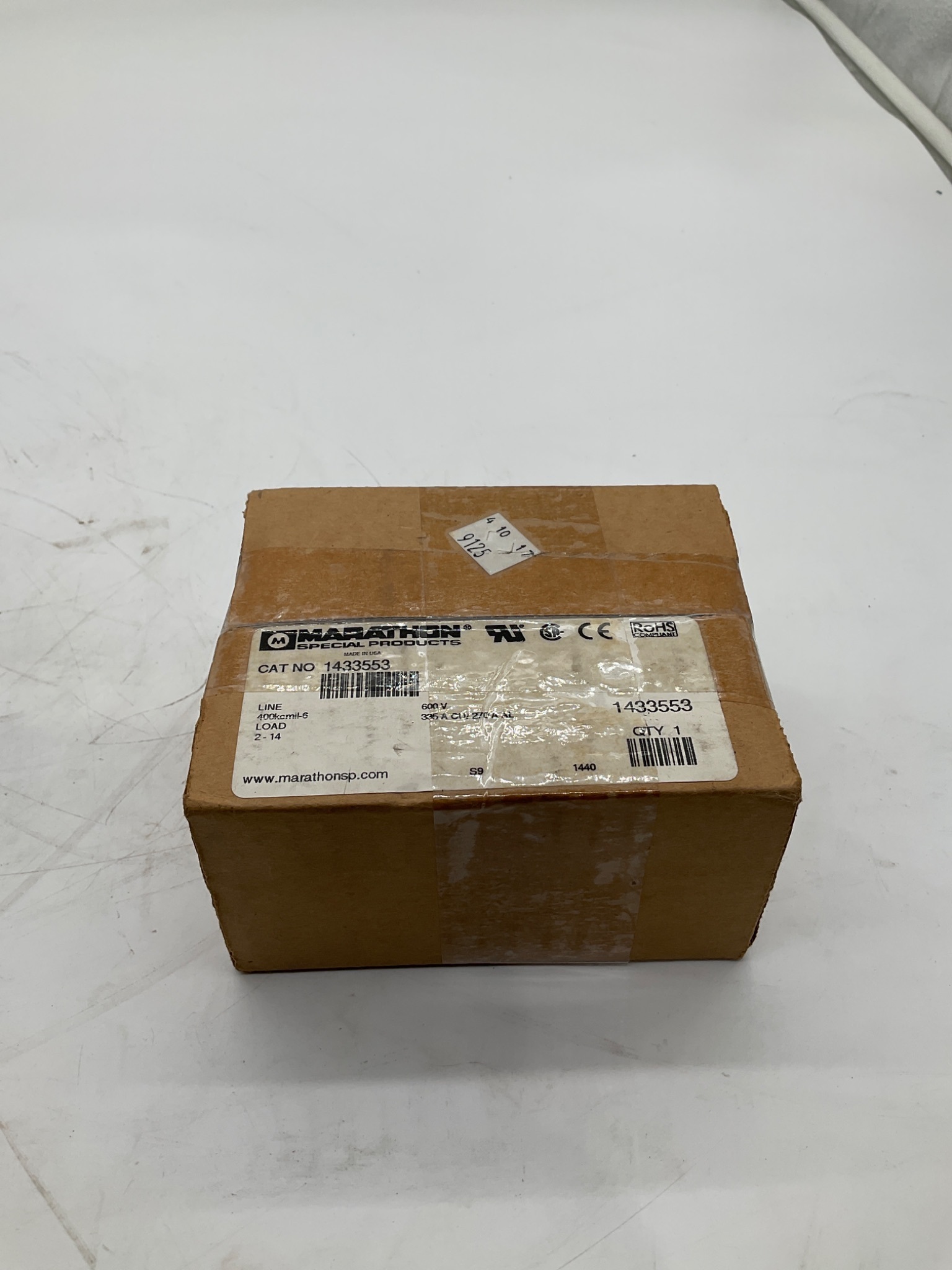 MARATHON 1433553 Power Distribution Block 335A 600V NEW 0