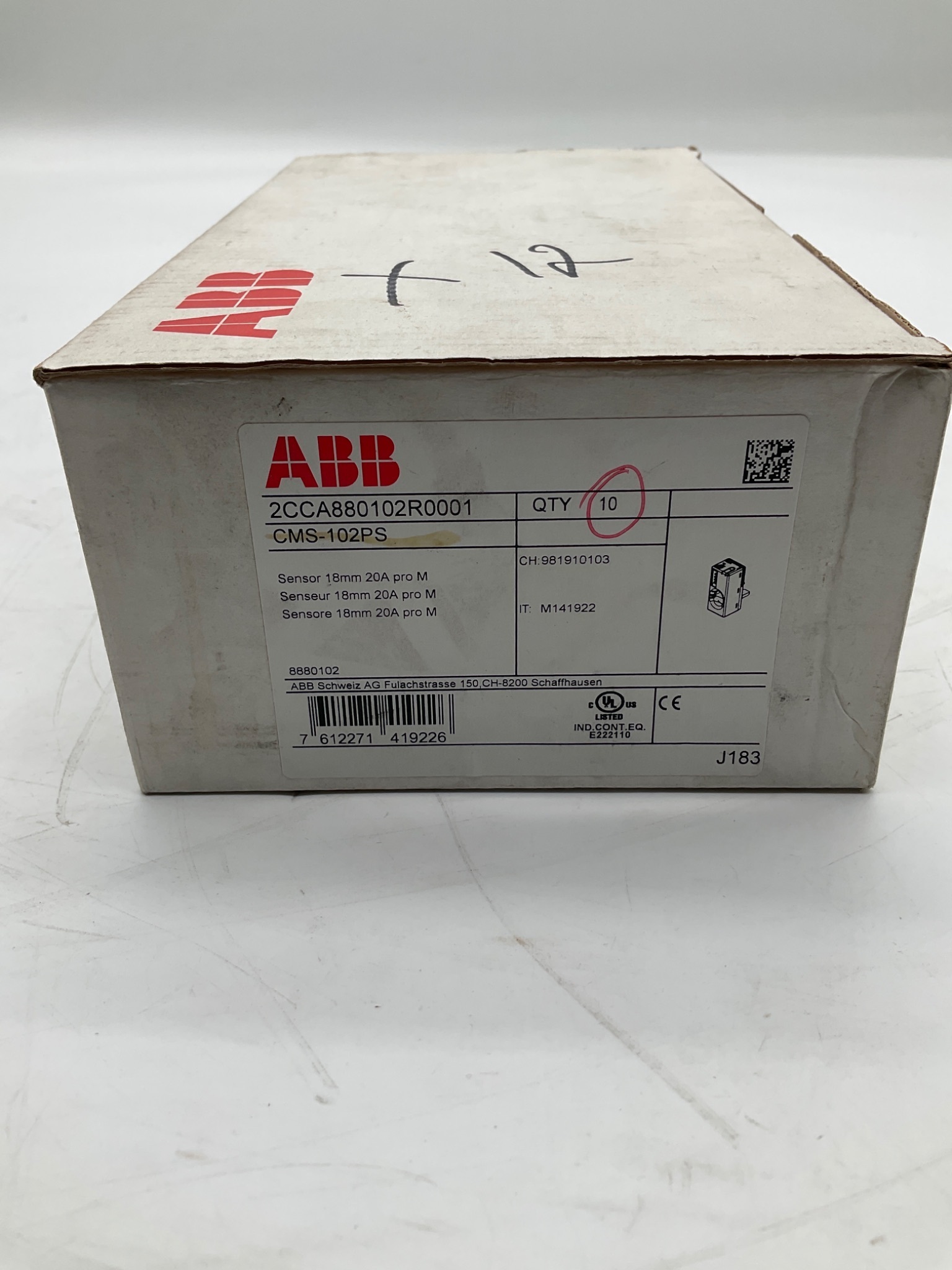ABB 2CCA880102R0001 CMS-102PS Current Sensor (QTY 1) NEW 2