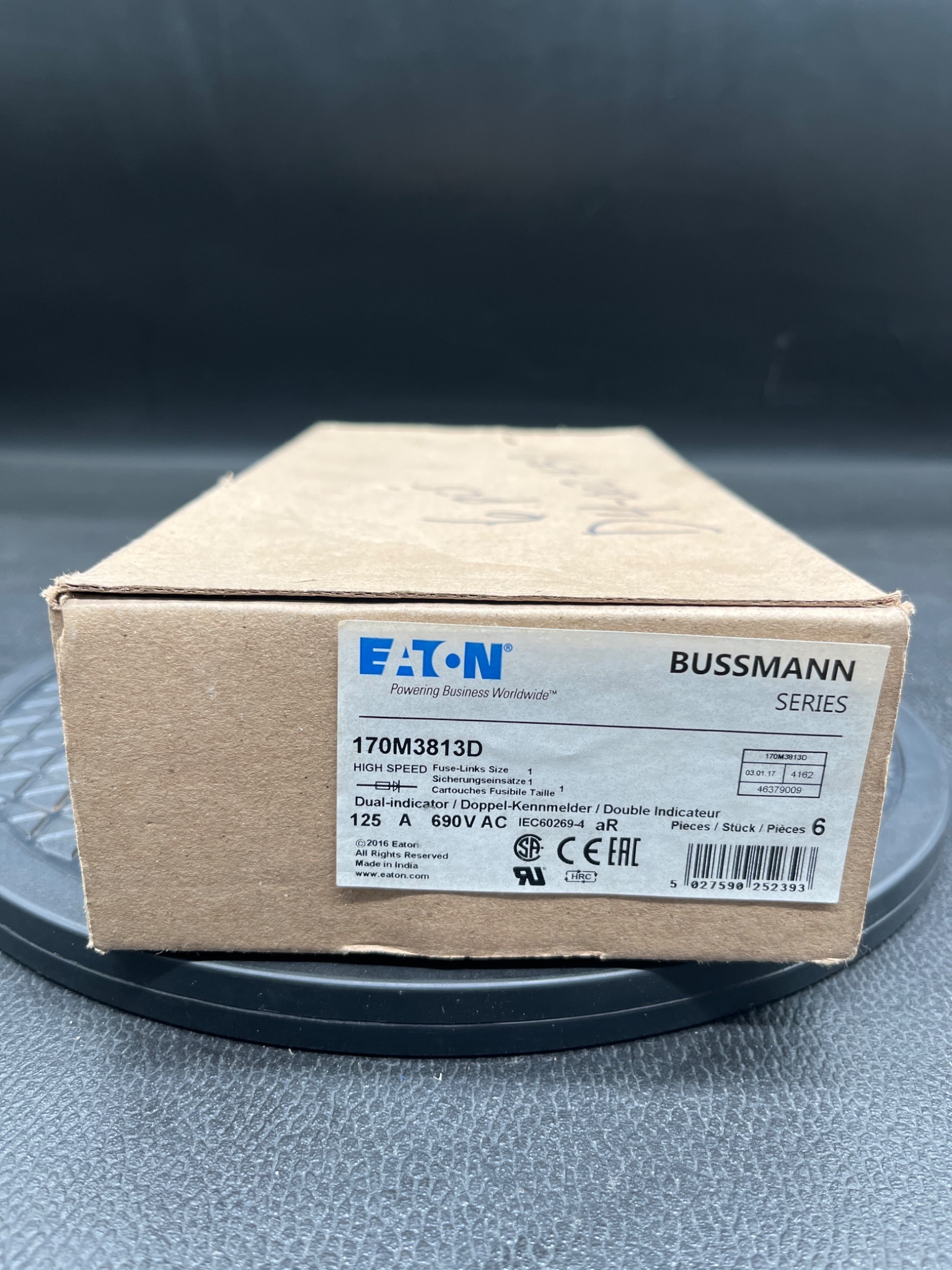 EATON 170M3813D Bussmann High Speed Fuse 125A 690VAC (Lot Of 6) NEW 4