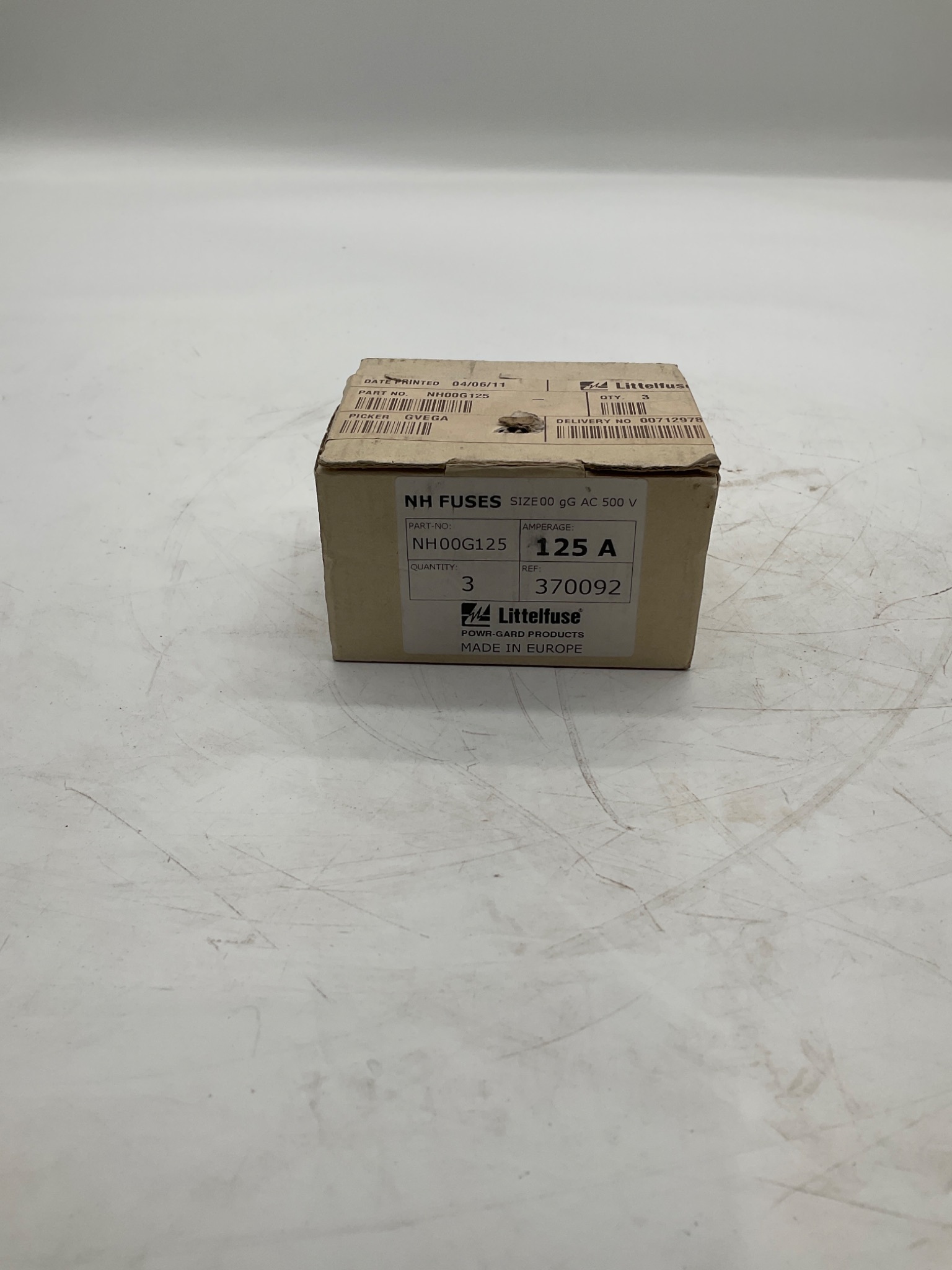 LITTELFUSE NH00G125 NH Fuse Link 125A 500VAC (Lot Of 3) NEW 0