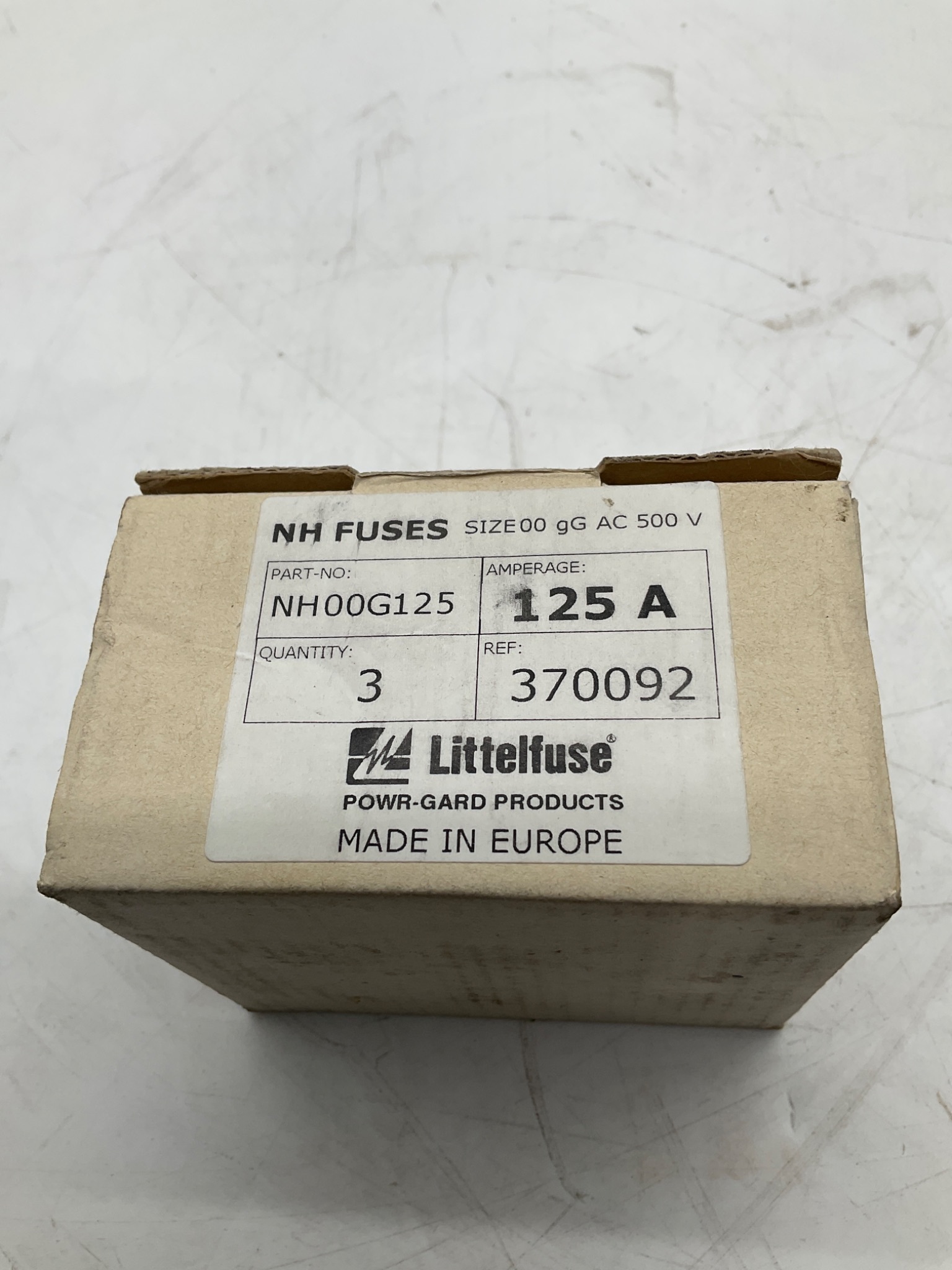 LITTELFUSE NH00G125 NH Fuse Link 125A 500VAC (Lot Of 3) NEW 2