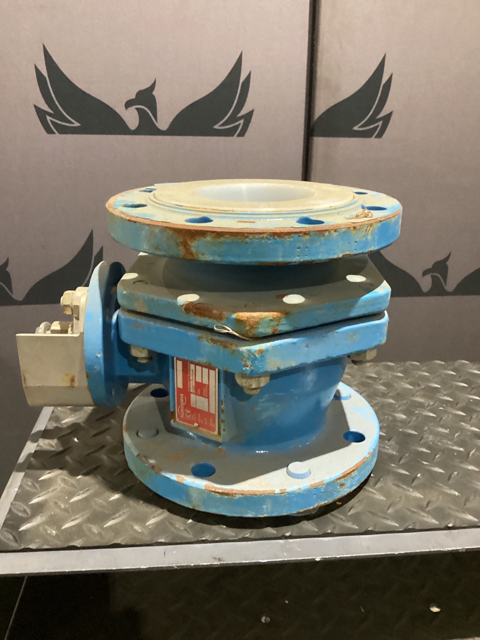 FLOWSERVE 4-AKH3-111TC331NK PFA Lined Plug Valve 4in ANSI 150 USED 1