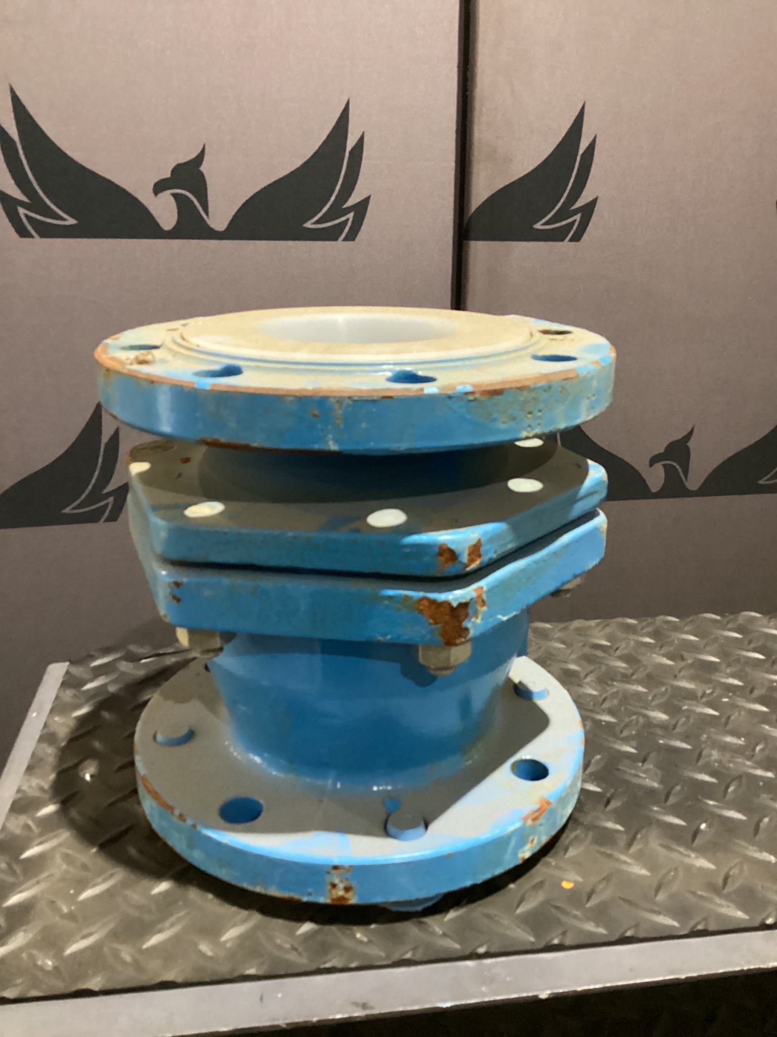 FLOWSERVE 4-AKH3-111TC331NK PFA Lined Plug Valve 4in ANSI 150 USED 2