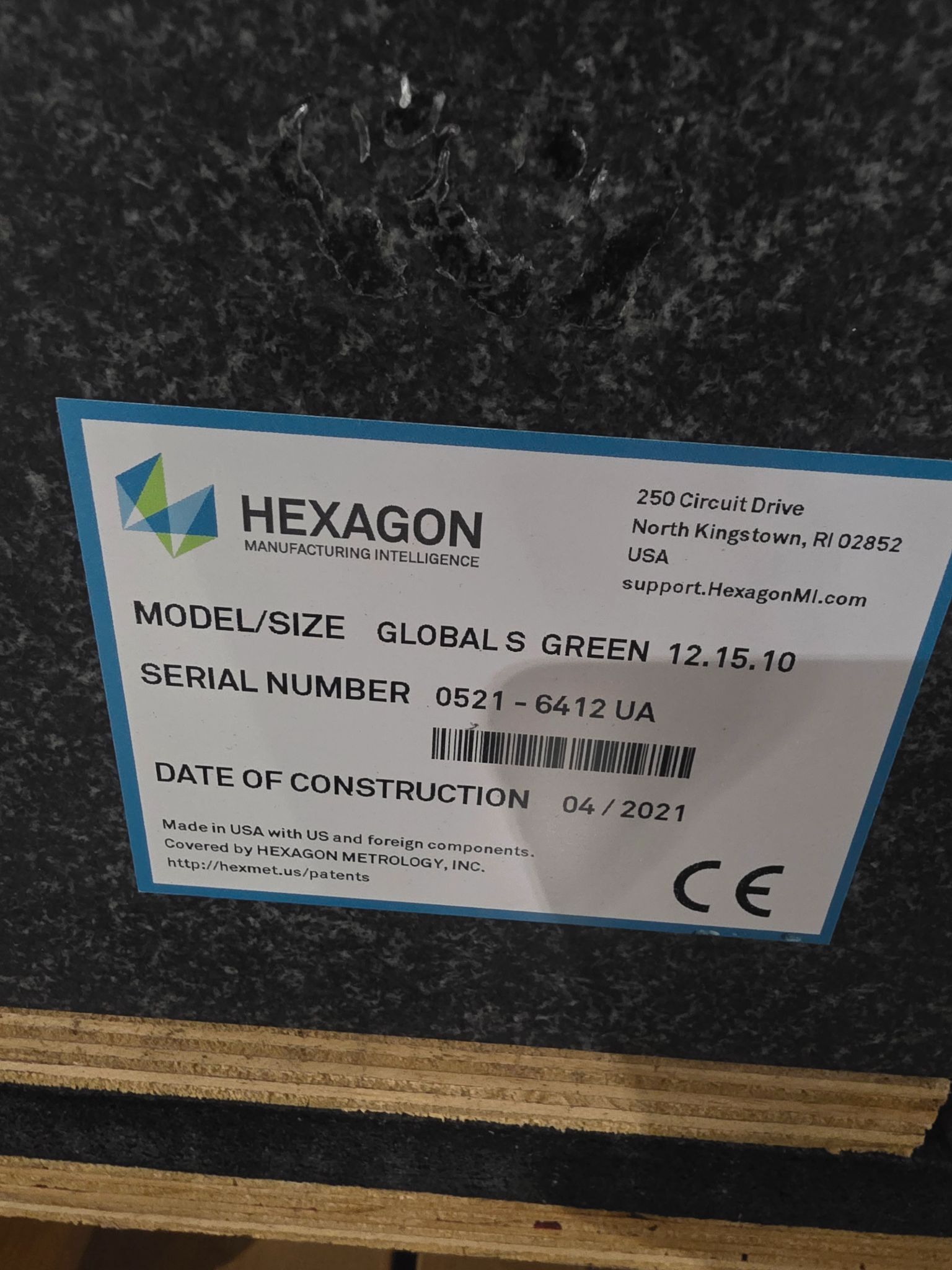 HEXAGON GLOBAL S GREEN 12.15.10 COORDINATE MEASURING MACHINE CMM SYSTEM USED 13