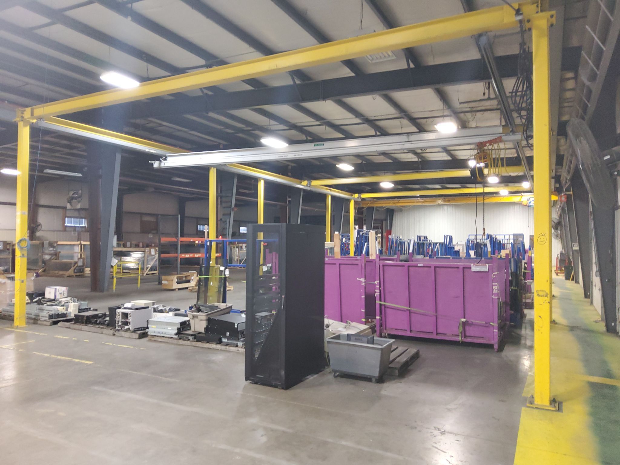 INGERSOL ALUMINUM RAIL FREE STANDING BRIDGE CRANE WITH HOIST - 1/2 TON CAP. 0