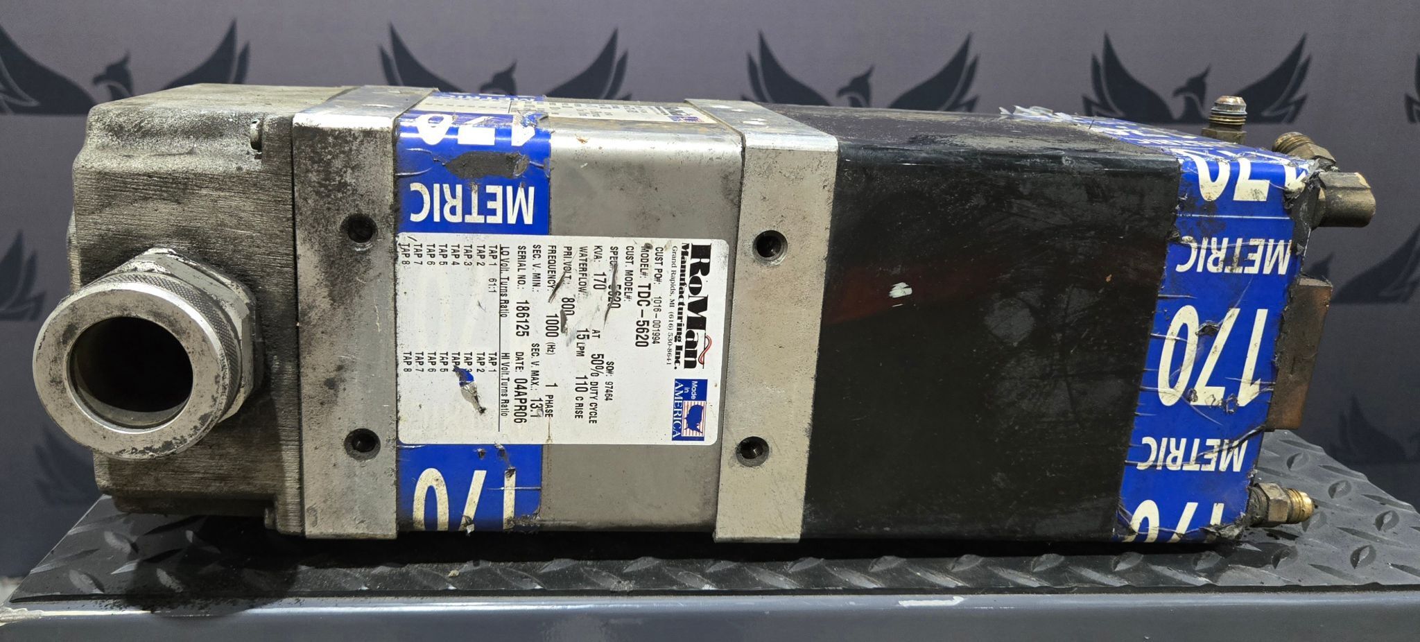 RoMan Manufacturing TDC-5620 Resistance Welding Transformer 170 KVA USED 0