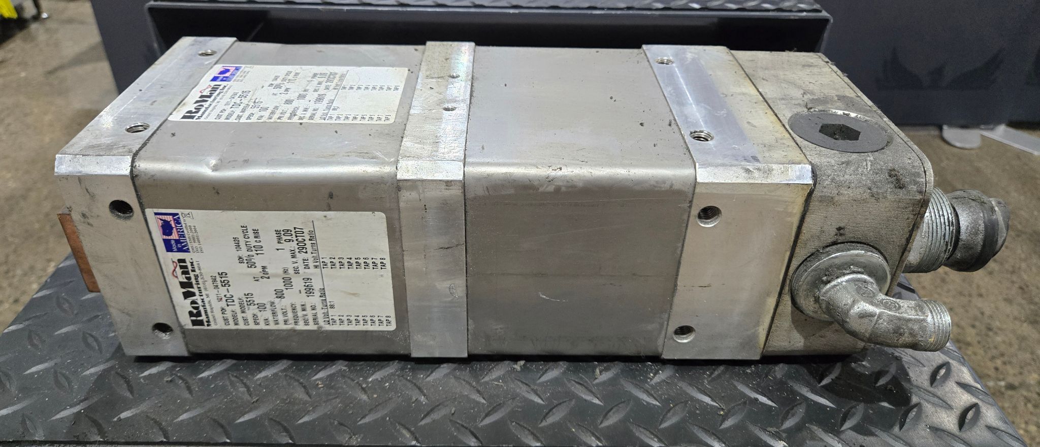 RoMan Manufacturing TDC-5515 Resistance Welding Transformer 100 KVA USED 1