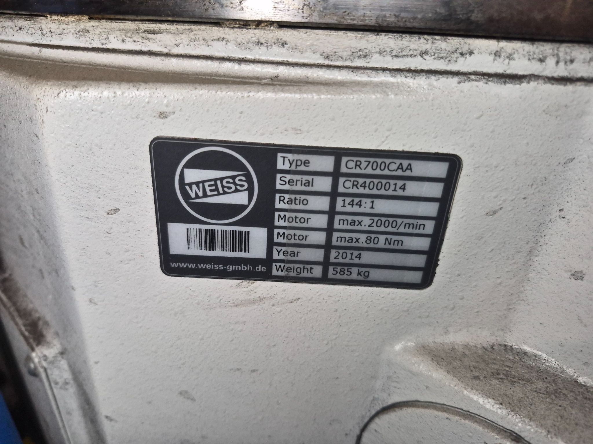 WEISS CR700CAA Heavy-Duty Rotary Indexing Table PARTS ONLY 3
