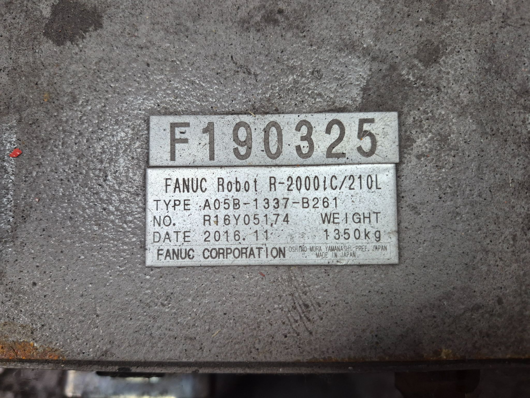 FANUC R-2000IC/210L Long Arm 6-Axis Robot - ARM ONLY, DAMAGED ENCODER AS-IS 8