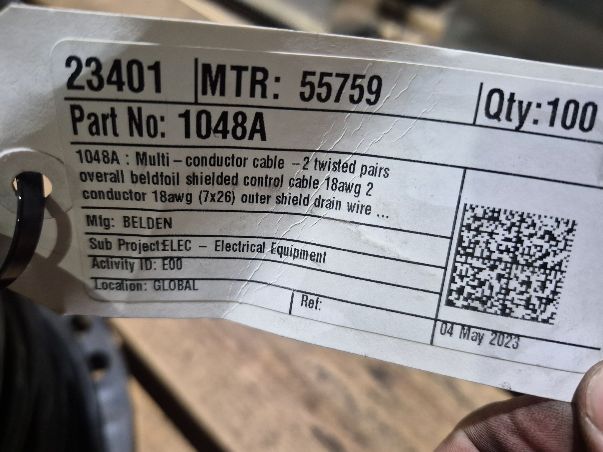 BELDEN 1048A Multi‑Conductor Cable 18AWG AS‑IS (Approx. 100 ft) 1
