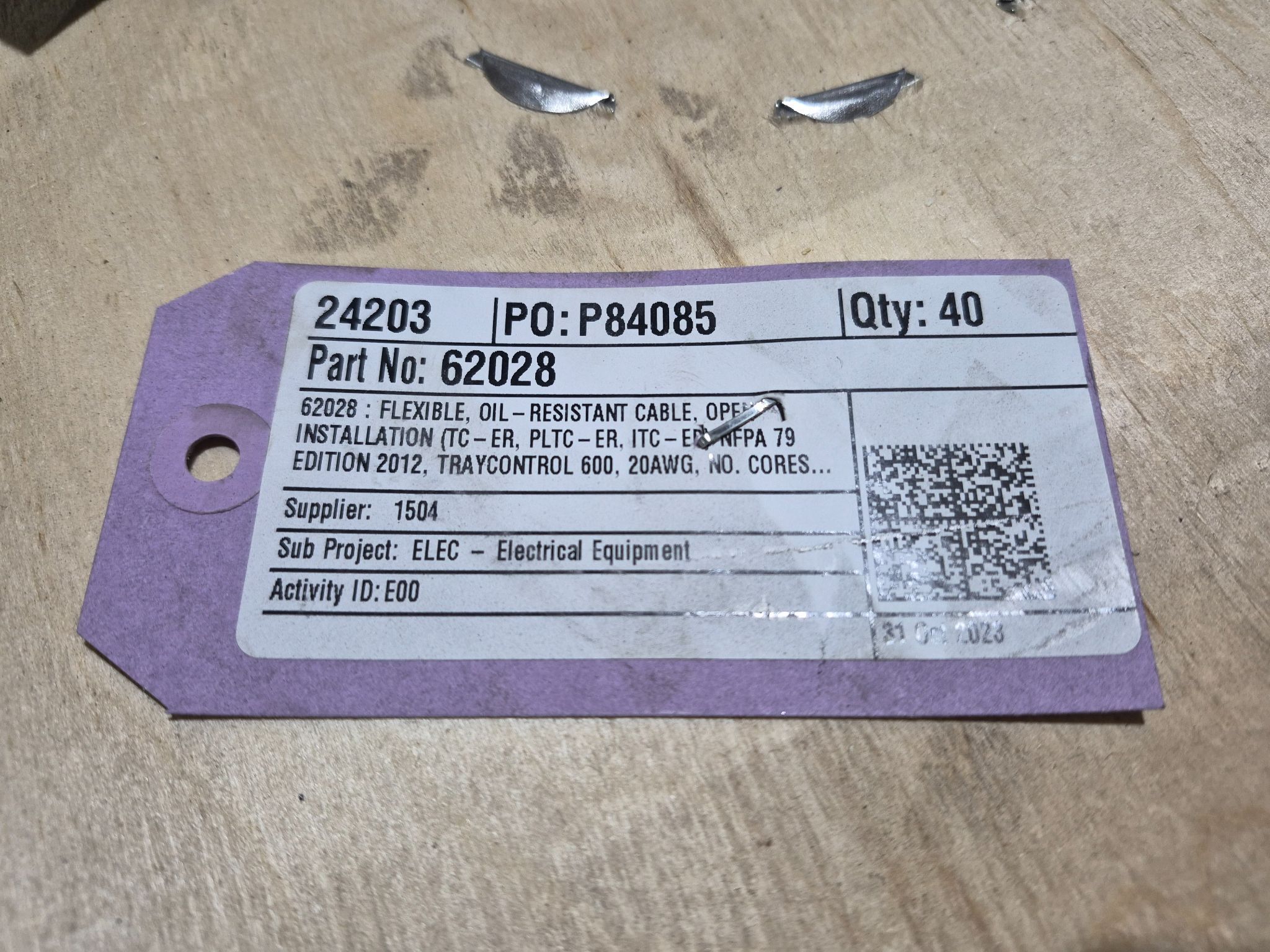 HELUKABEL 62028 TRAYCONTROL 600 25C AWG20 Cable Spool AS‑IS (Approx. 100 ft) 1