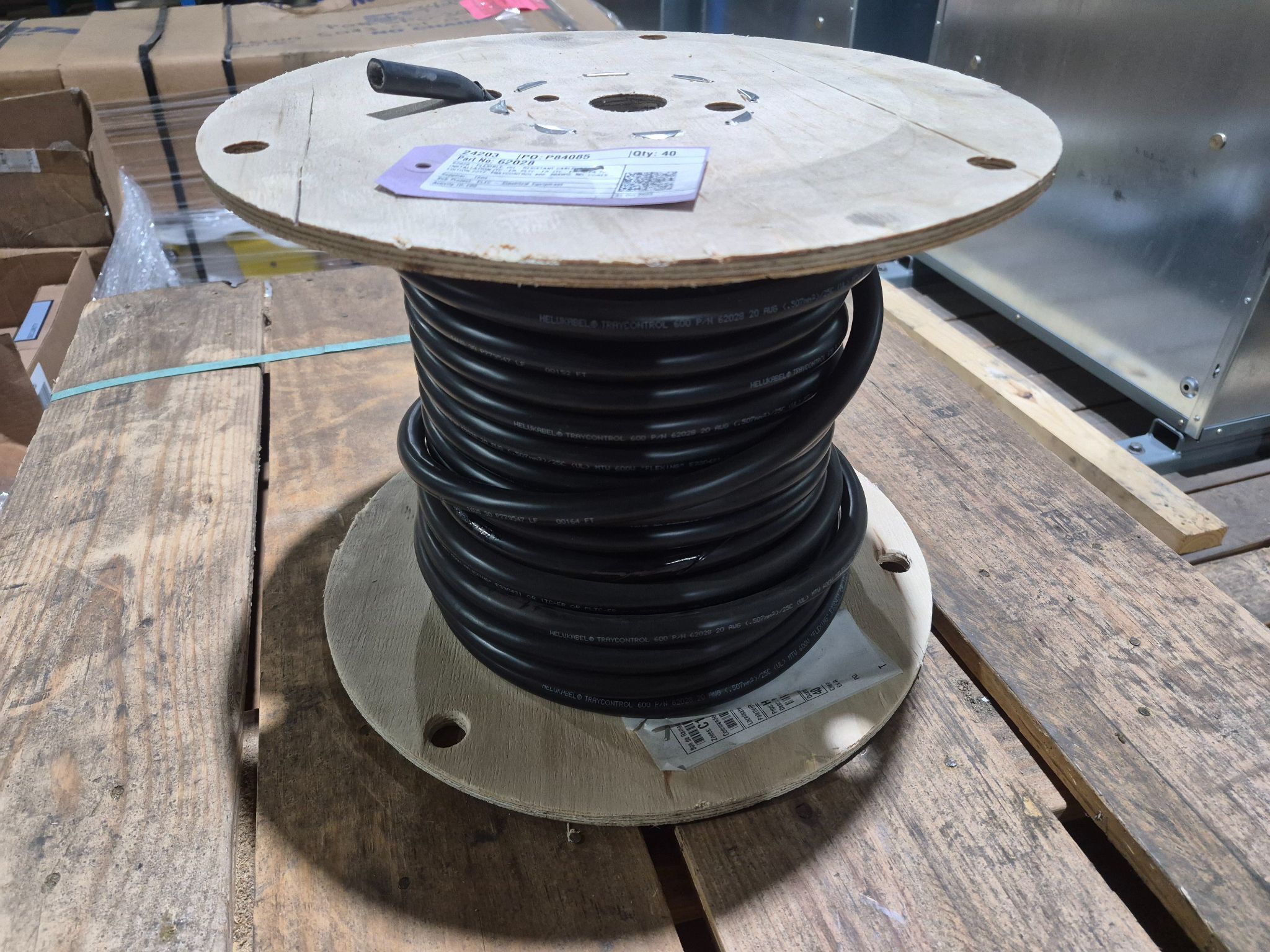 HELUKABEL 62028 TRAYCONTROL 600 25C AWG20 Cable Spool AS‑IS (Approx. 100 ft) 0