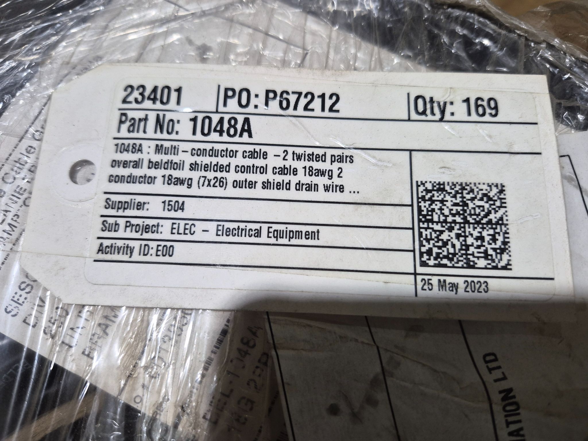 BELDEN 1048A Multi‑Conductor Cable 18AWG (169 ft) NEW 1