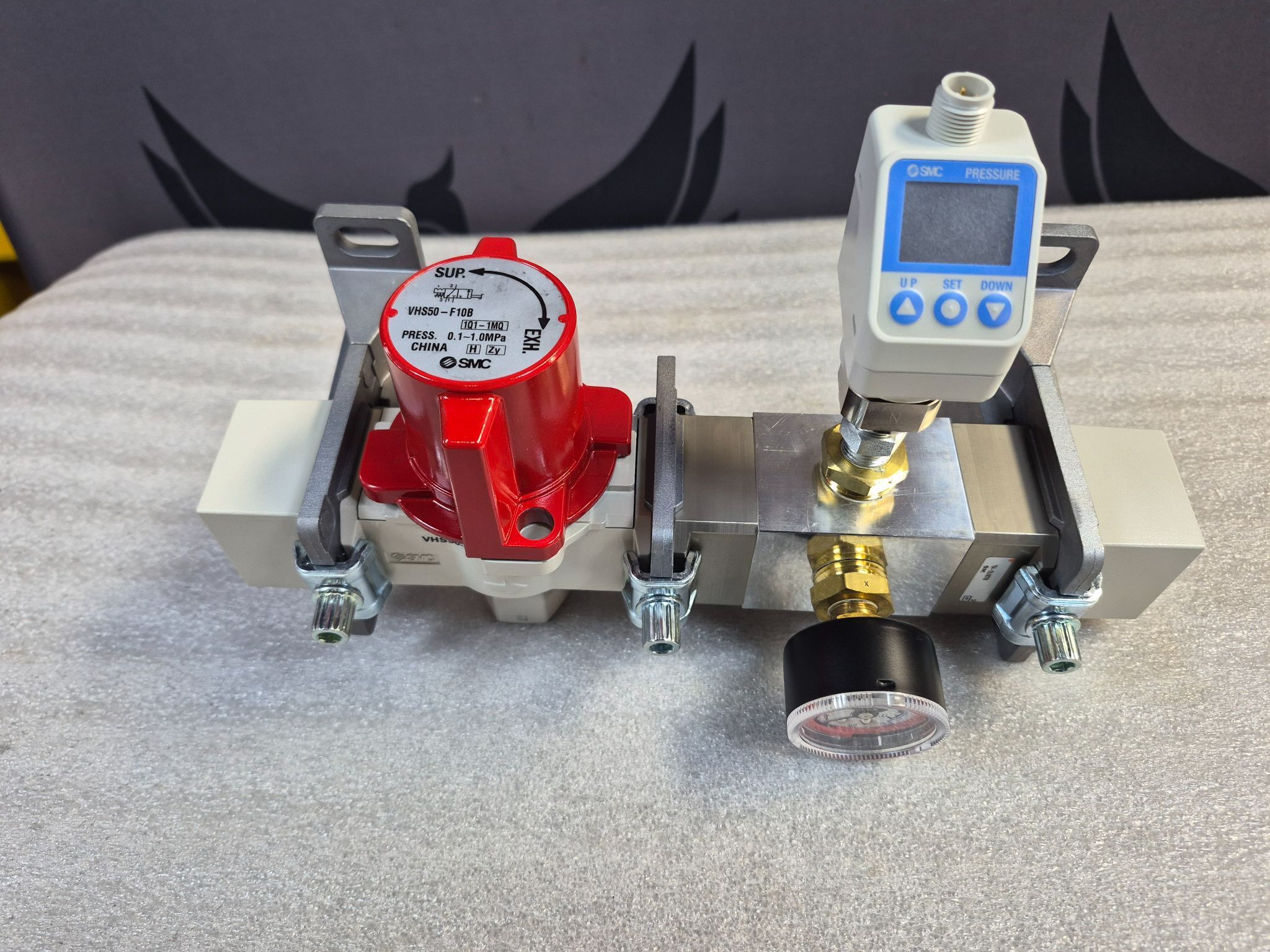 SMC VHS50-10N-X30 Pneumatic Safety Shut-Off Valve Assembly NEW 1