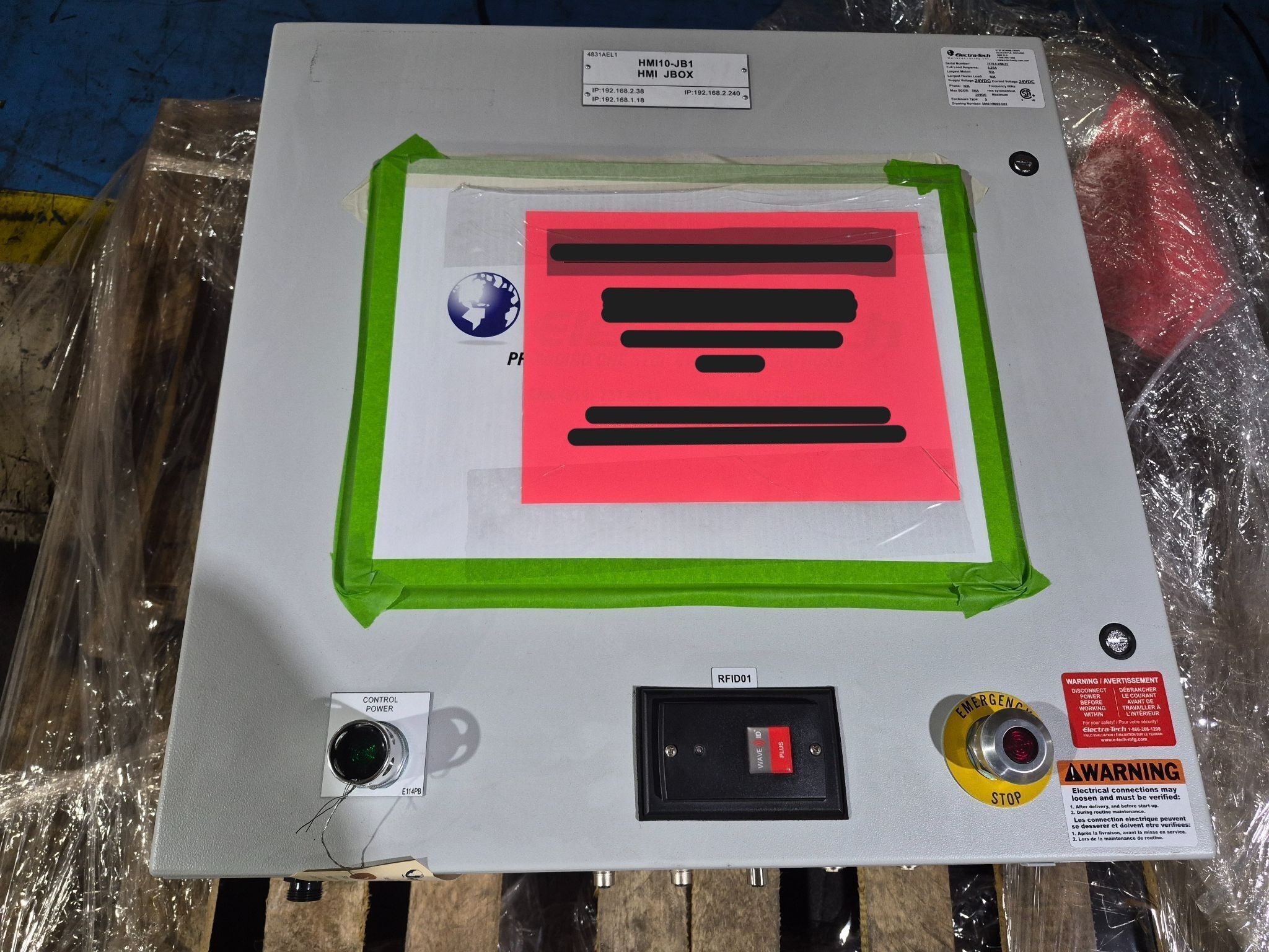 Electra‑Tech 7170.0‑HMI.01 Industrial HMI Control Panel 24VDC NEW 0