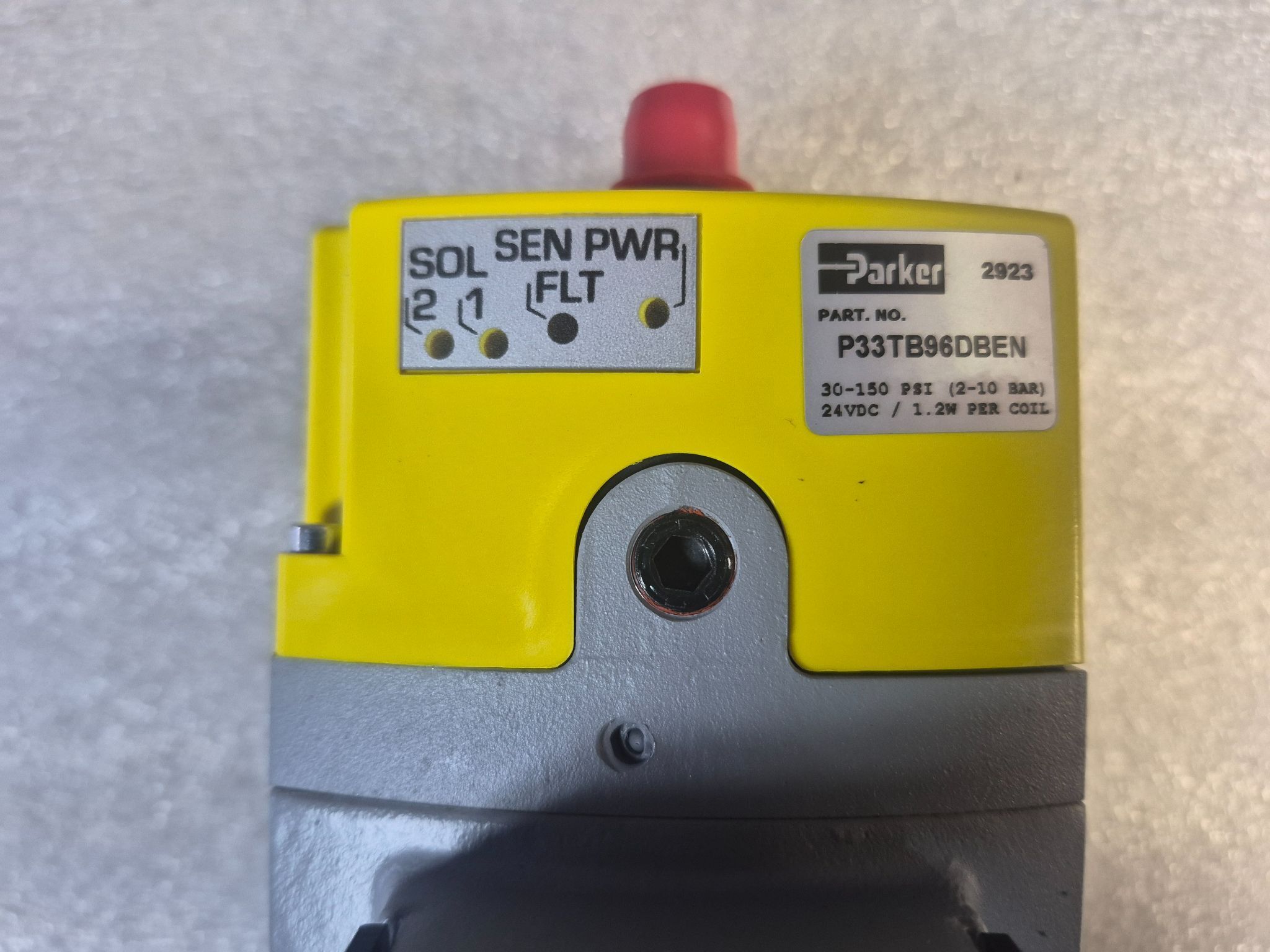 PARKER P33TB96DBEN Safety Exhaust Valve 24VDC 30–150 PSI NEW 4
