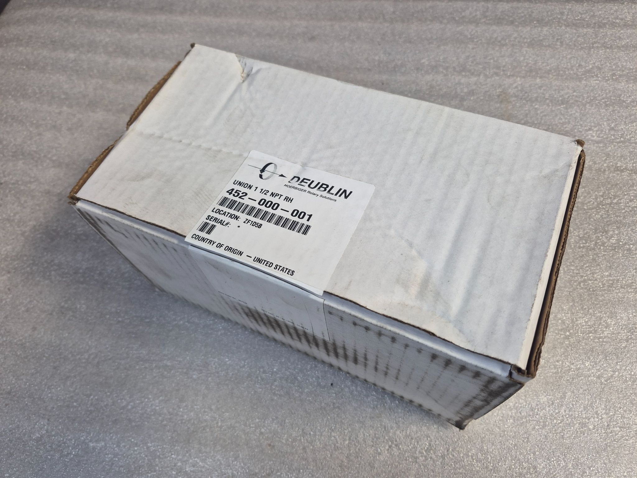 DEUBLIN 452‑000‑001 Rotary Union 1‑1/2" NPT RH NEW 0