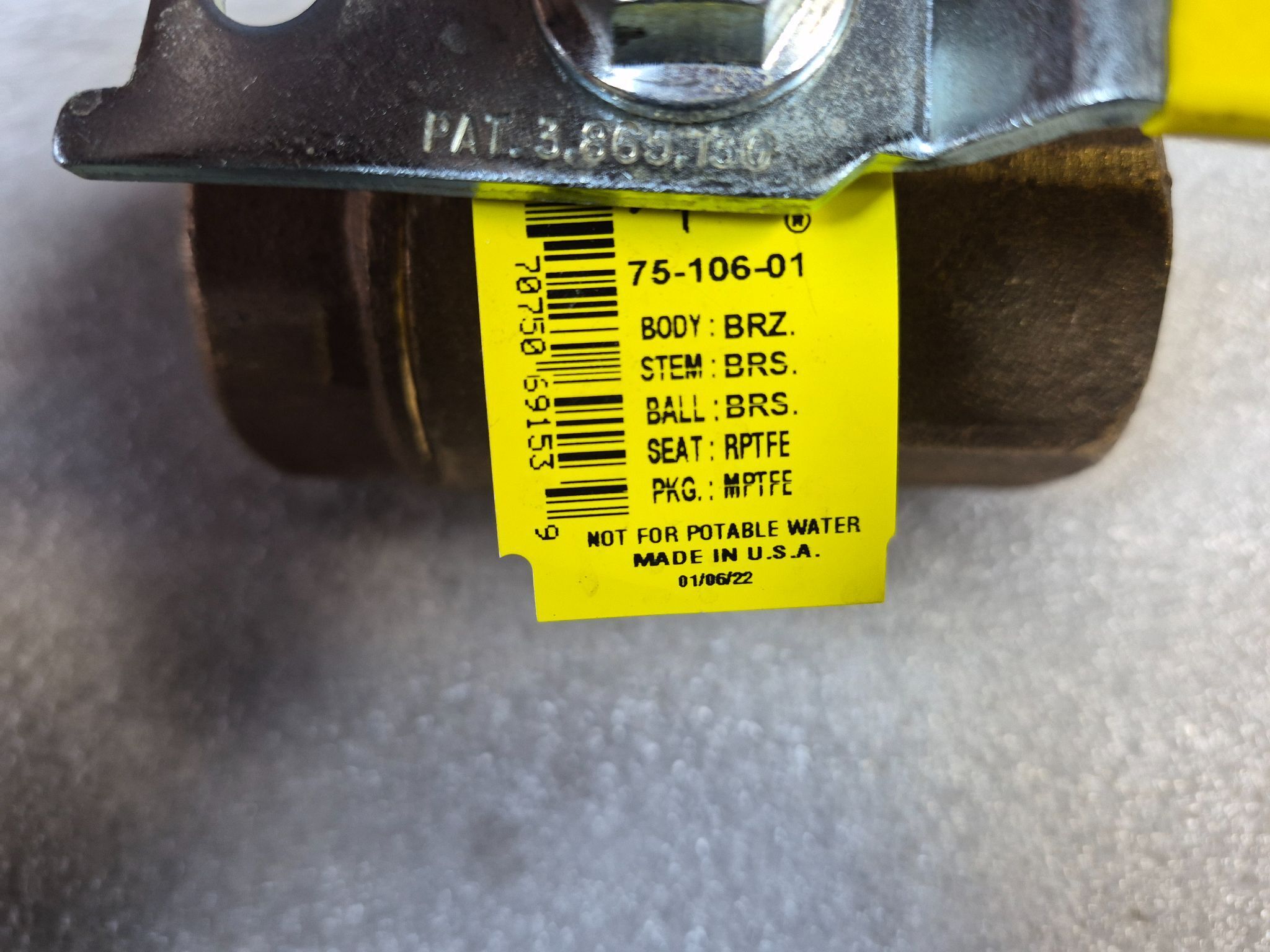 APOLLO 75‑106‑01 Bronze 1‑1/4" NPT 2‑Way Ball Valve NEW 2