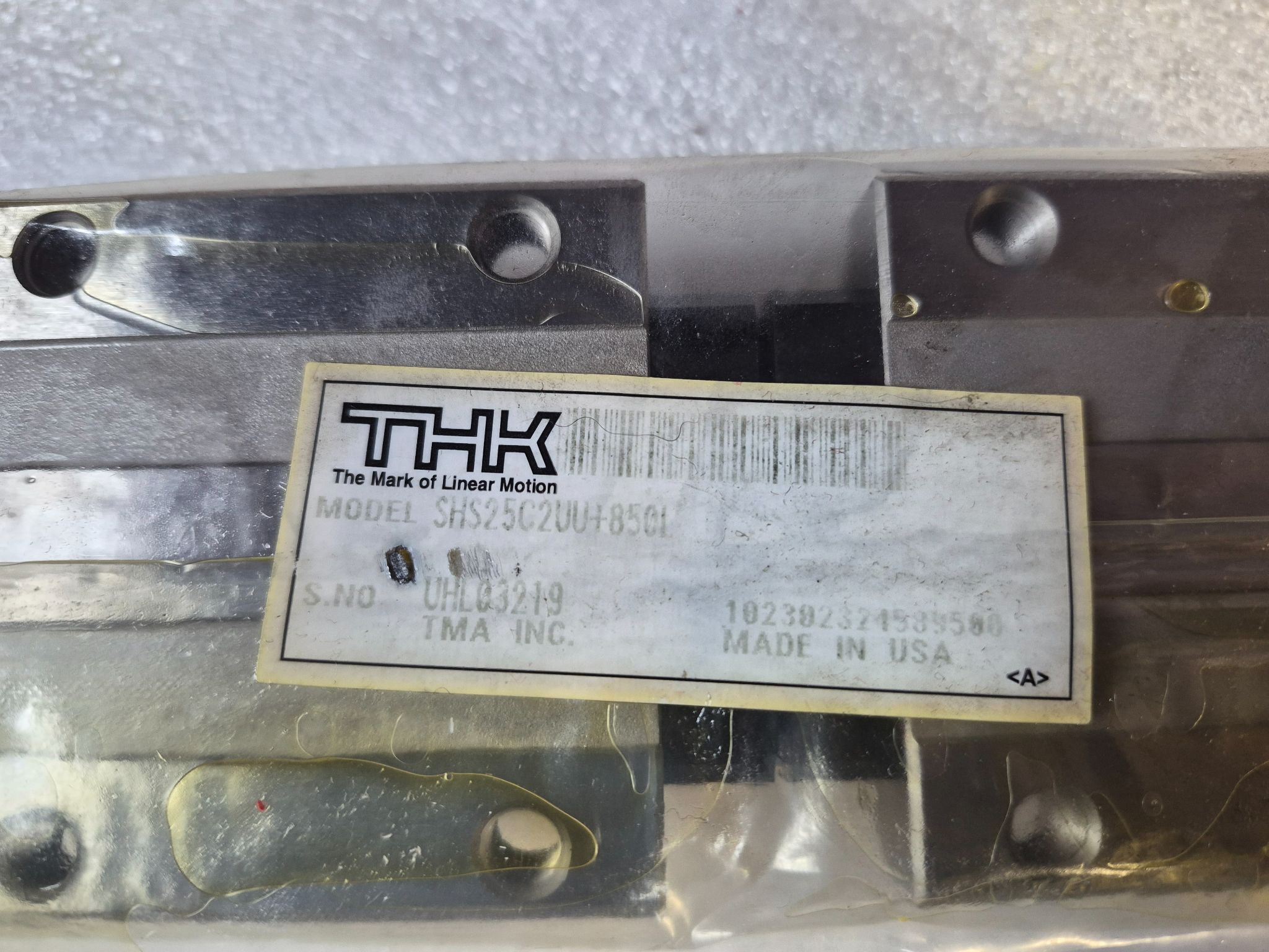 THK SHS25C2UU+850L Linear Guide Rail (850mm) NEW 1