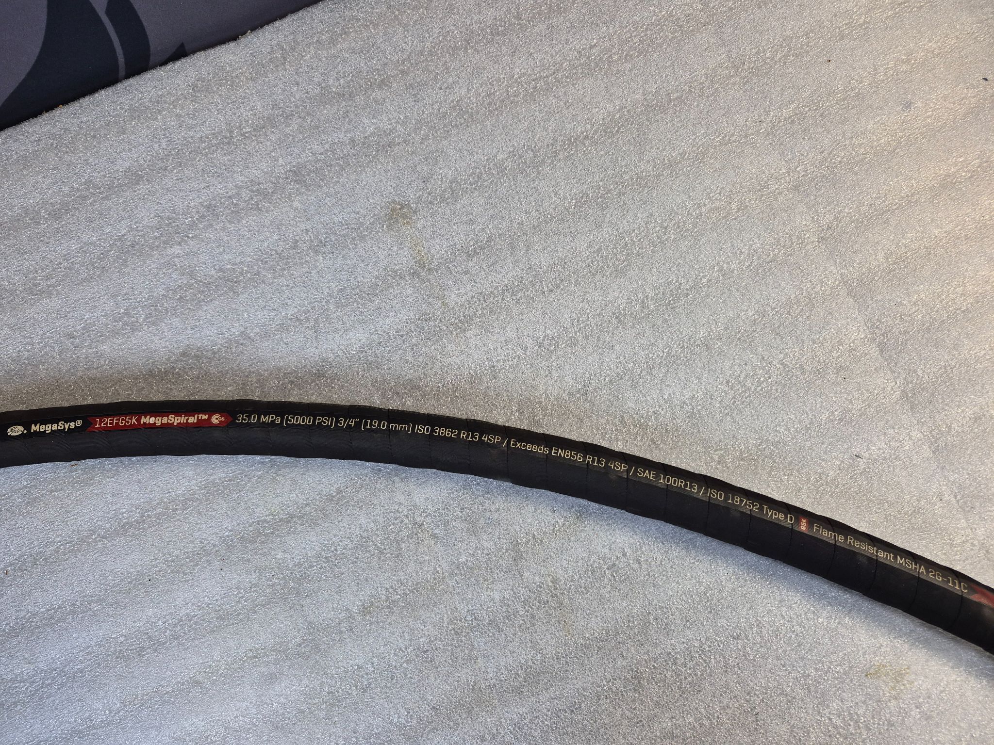 MEGASYS 12EFG5K MegaSpiral Hydraulic Hose 3/4" 5000 PSI NEW 3