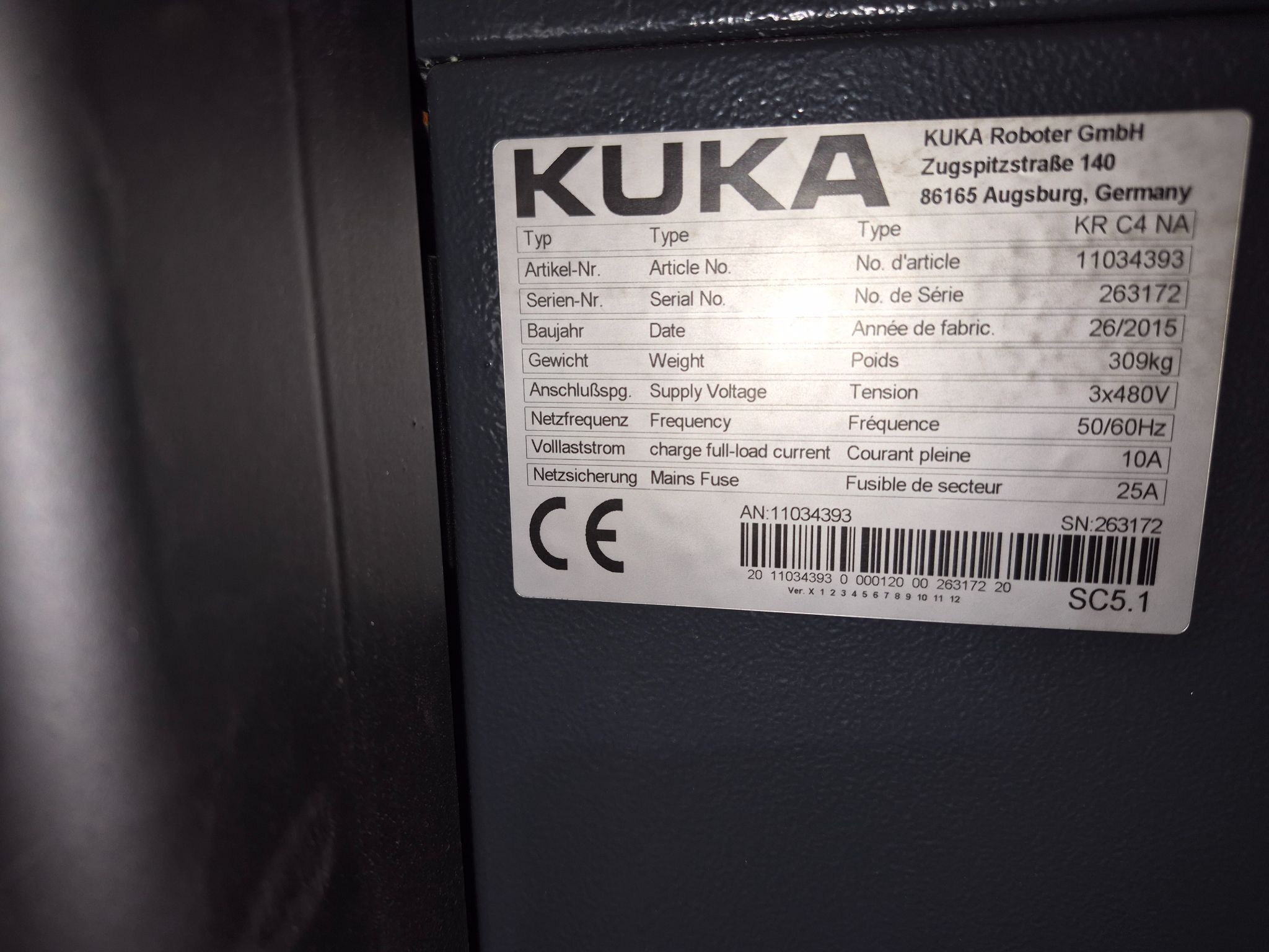 KUKA KR 16 L6-2 Robot Complete w/ KR C4 NA Controls NEW (Missing Pendant) 10