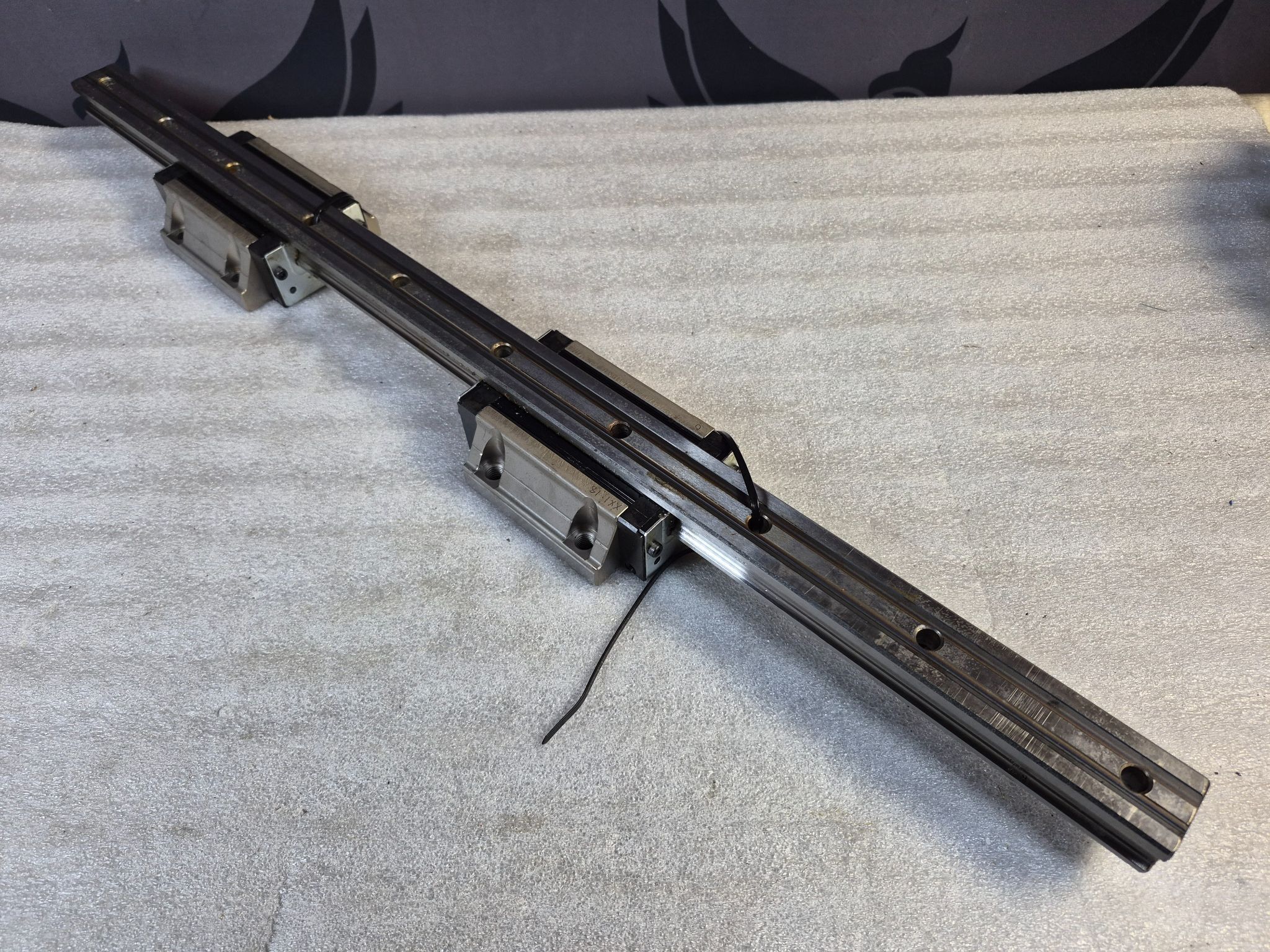 THK SHS35C Linear Bearings w/ Guide Rail USED 1