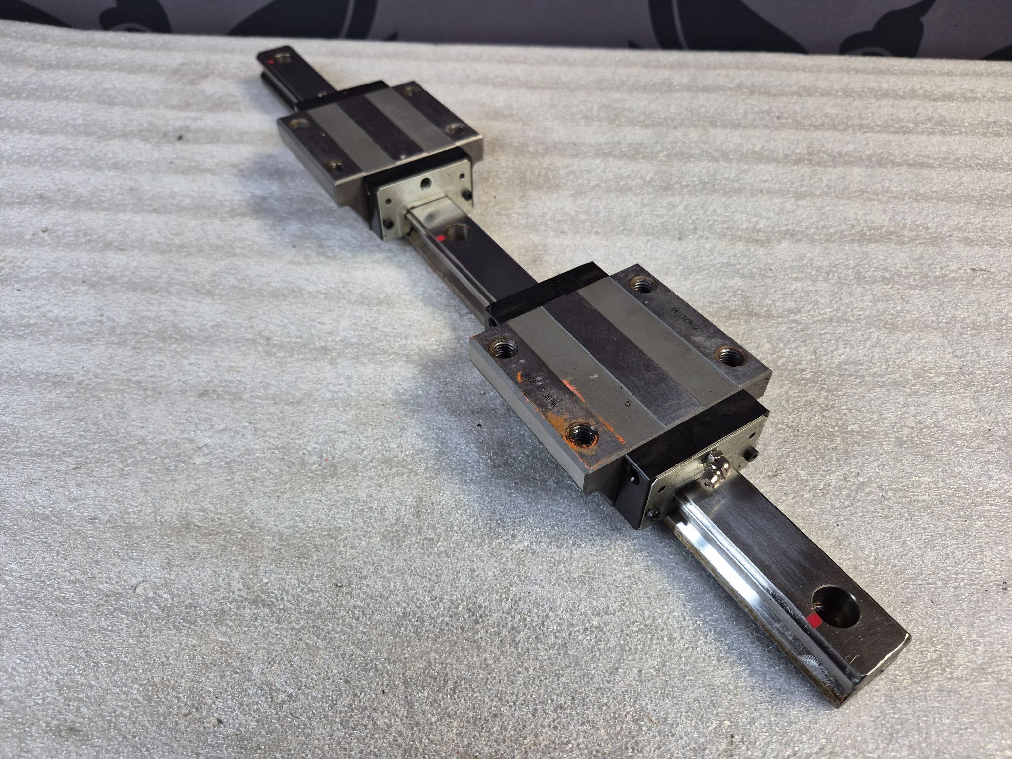 THK SHS30 Linear Bearings w/ Guide Rail USED 1