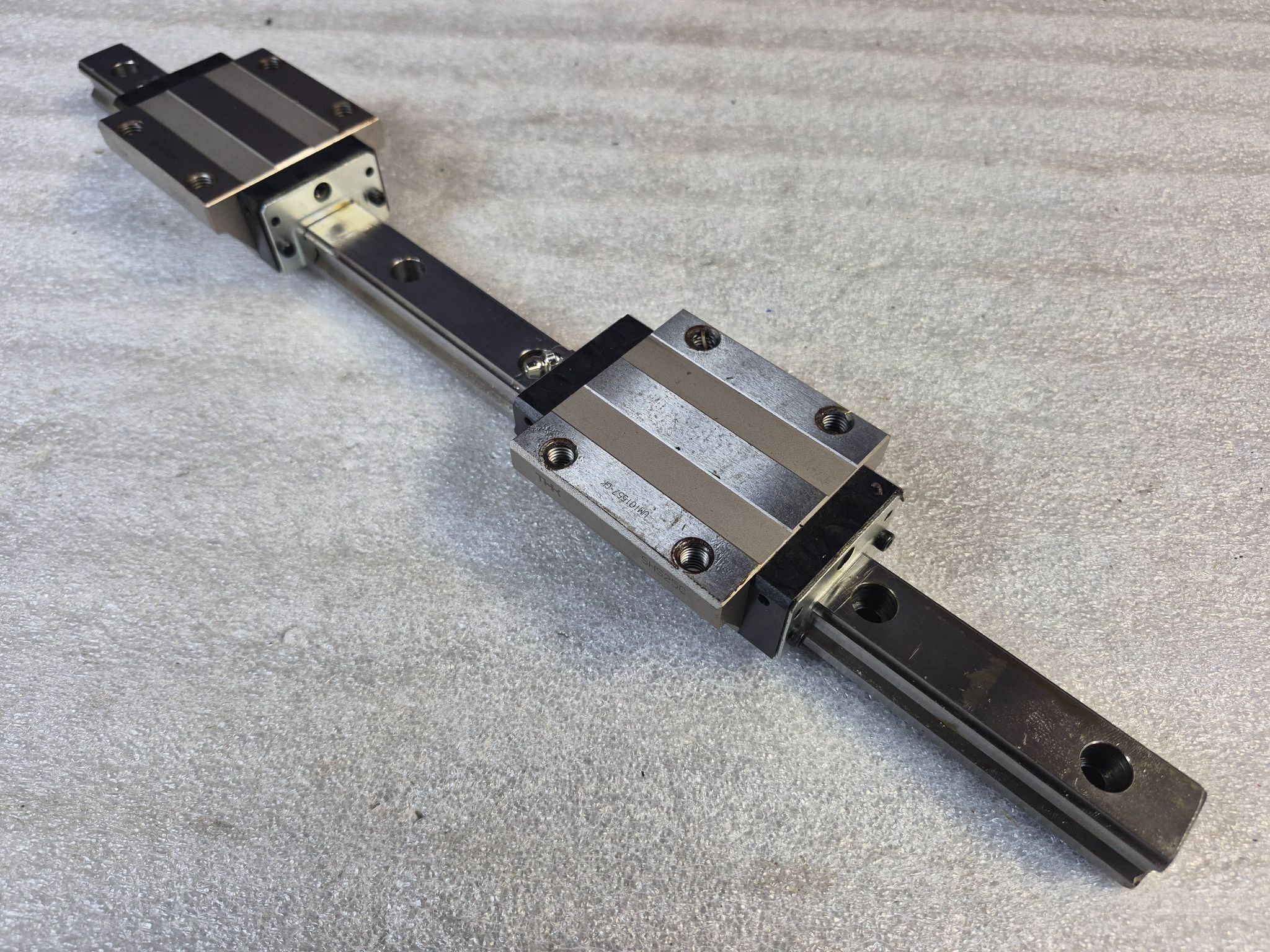 THK SHS25C Linear Bearings w/ Guide Rail USED 1