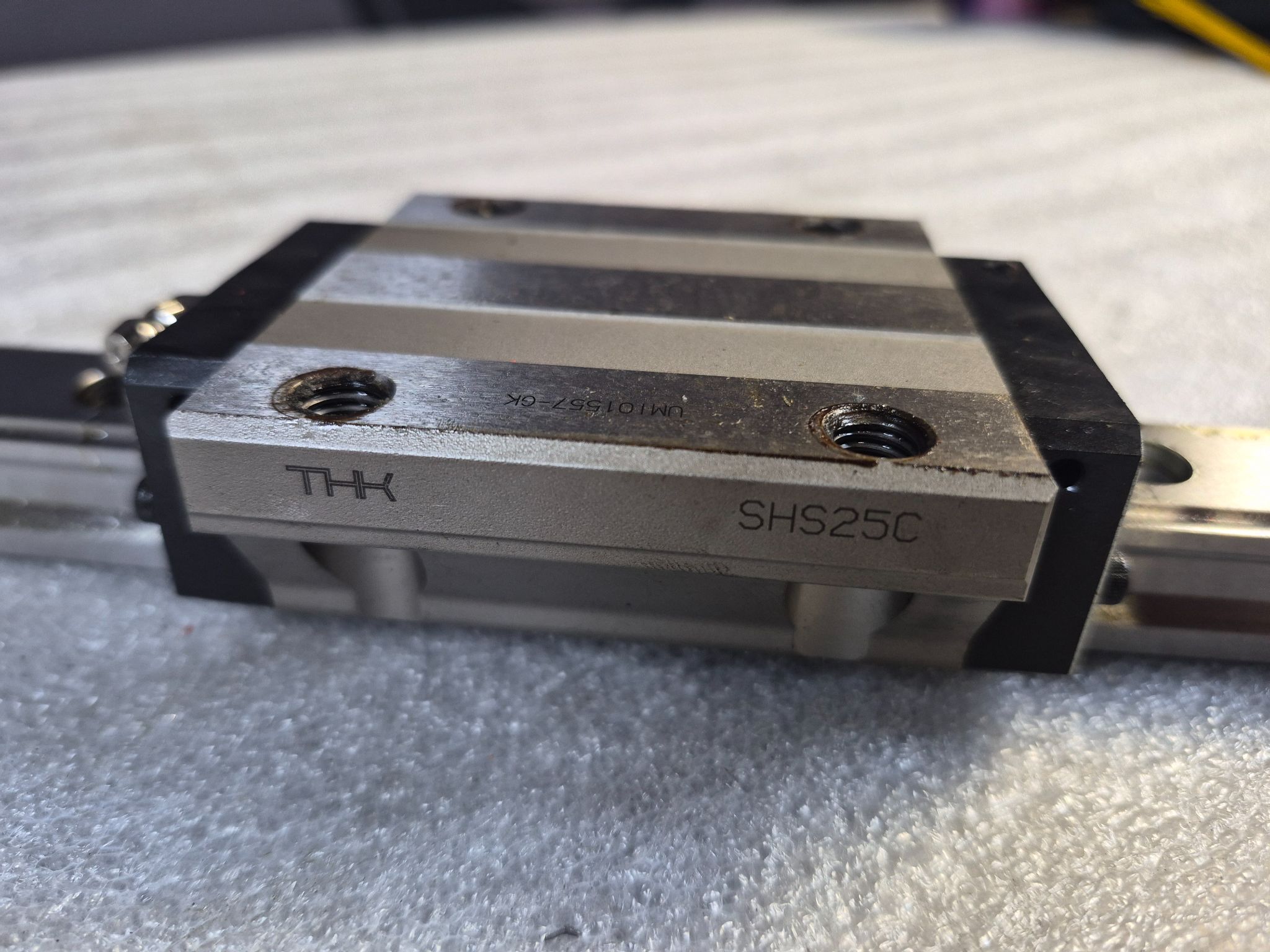 THK SHS25C Linear Bearings w/ Guide Rail USED 2