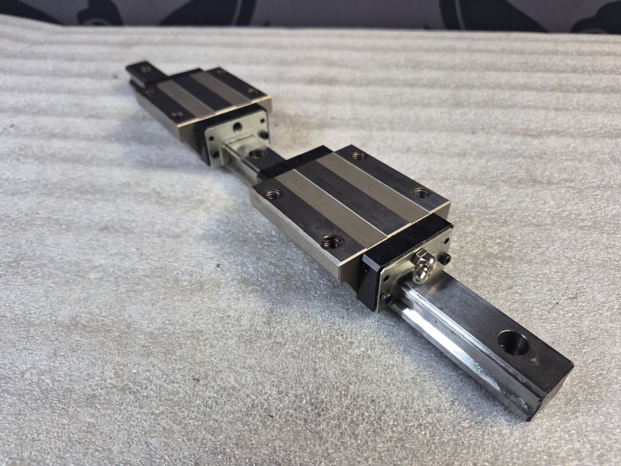 THK SHS‑25C Linear Bearings w/ Guide Rail USED 1