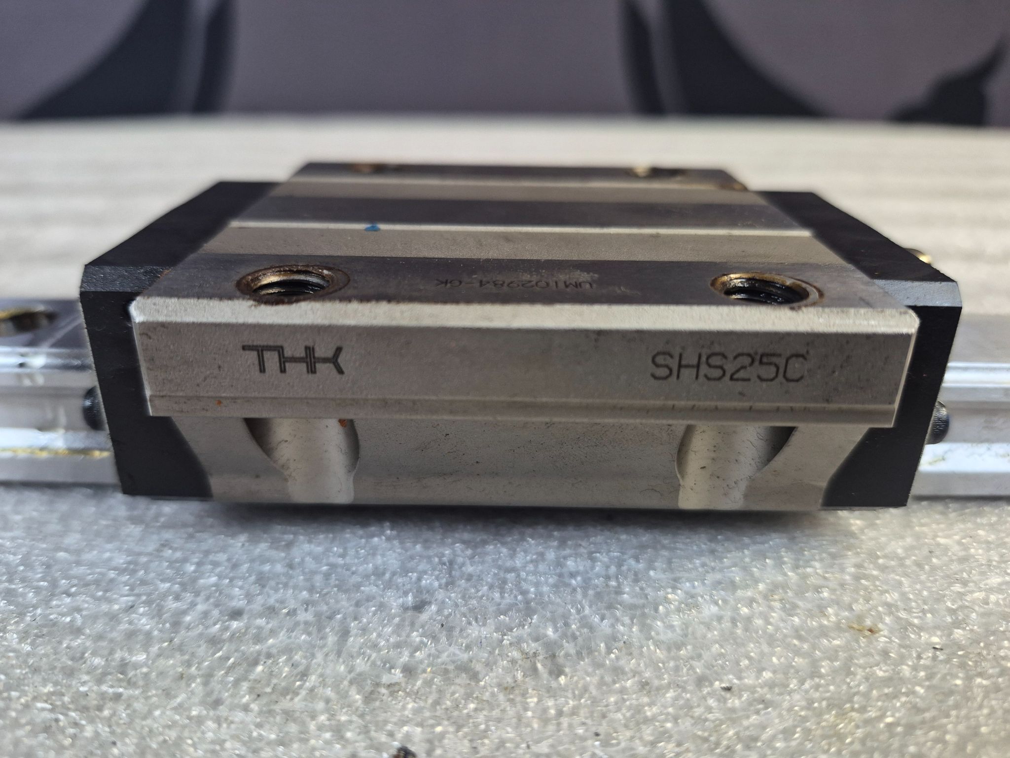THK SHS‑25C Linear Bearings w/ Guide Rail USED 2